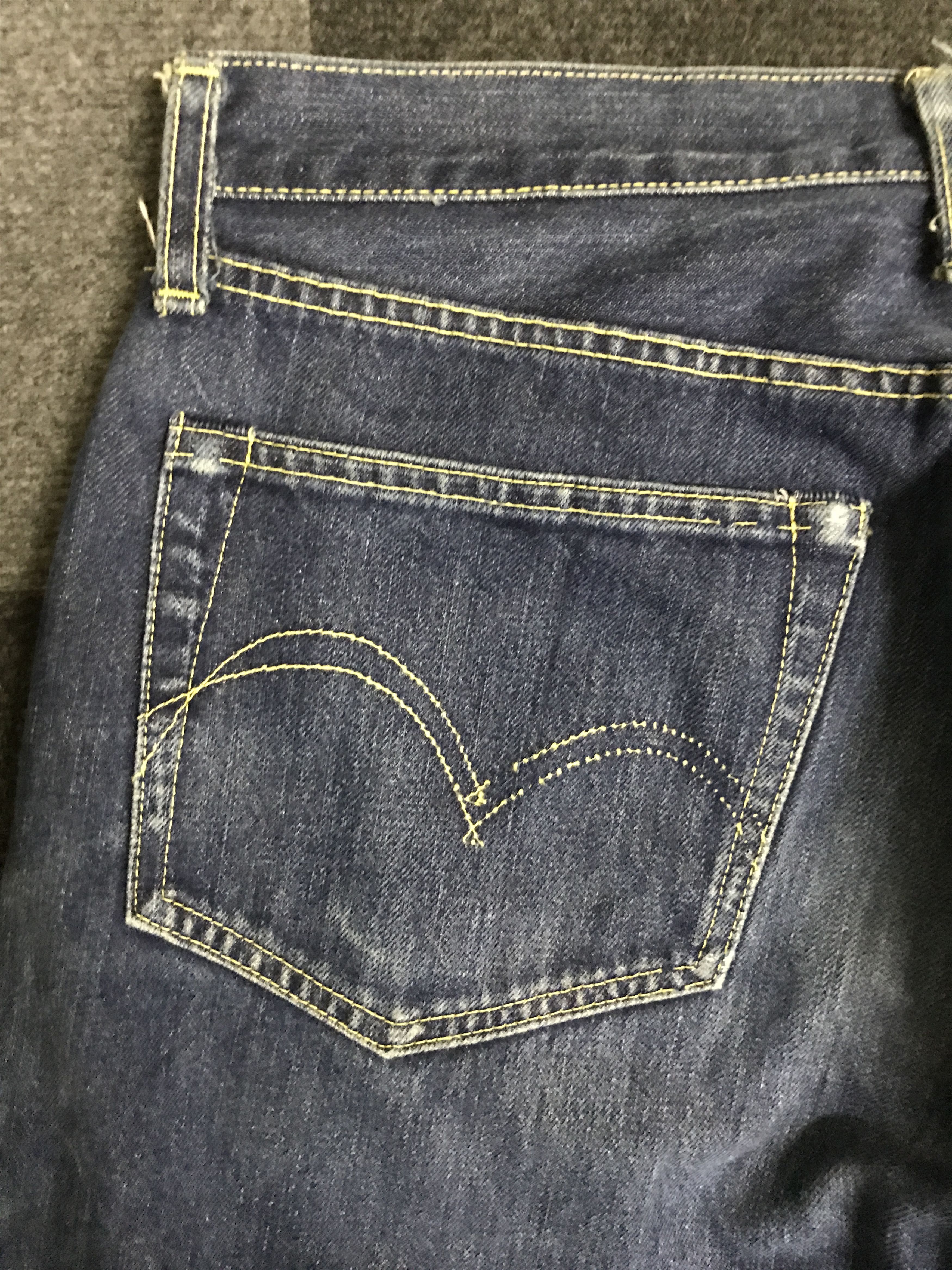 Japanese Brand D154 STUDIO D Artisan Double Line Selvedge Jeans Size US 31 - 14 Thumbnail