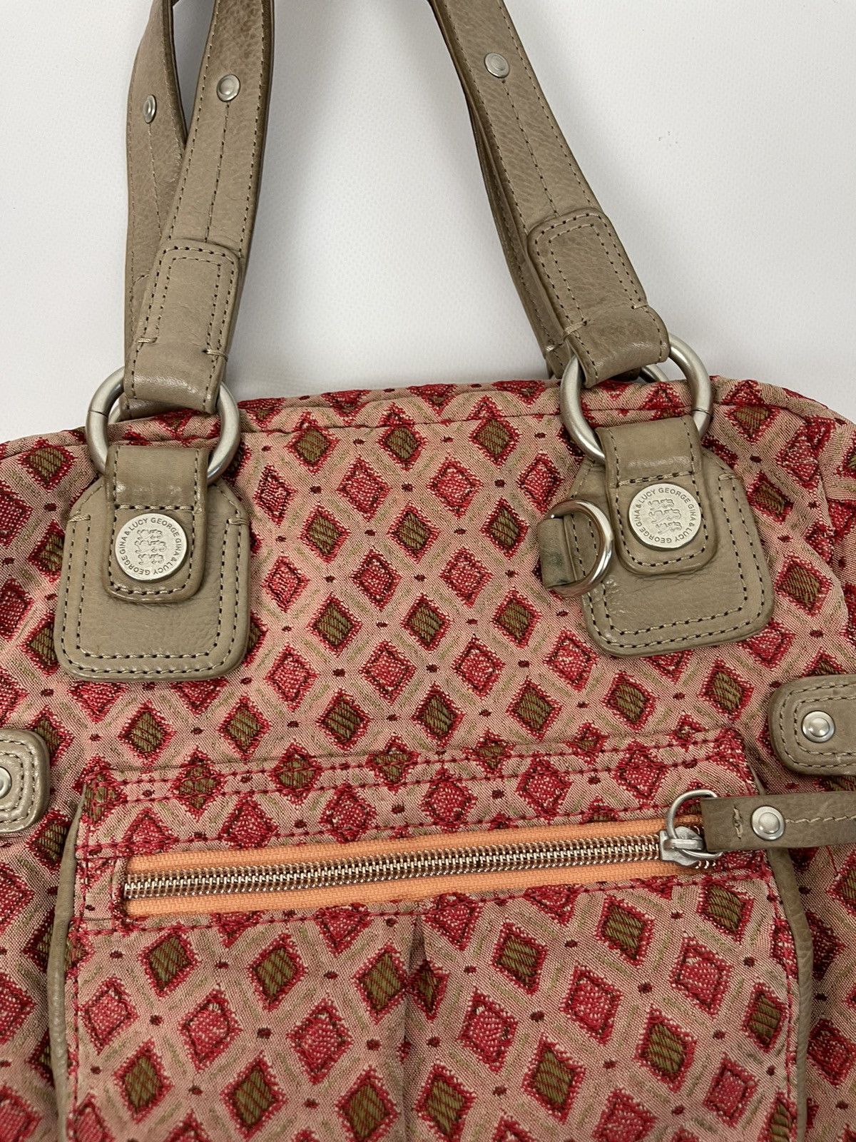 Japanese Brand George Gina Lucy vintage pattern bag with wallet Size ONE SIZE - 10 Thumbnail
