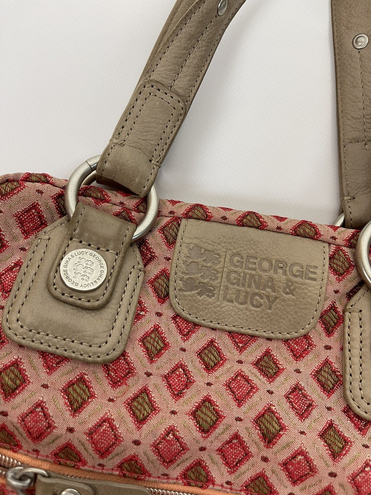Japanese Brand George Gina Lucy vintage pattern bag with wallet Size ONE SIZE - 7 Thumbnail