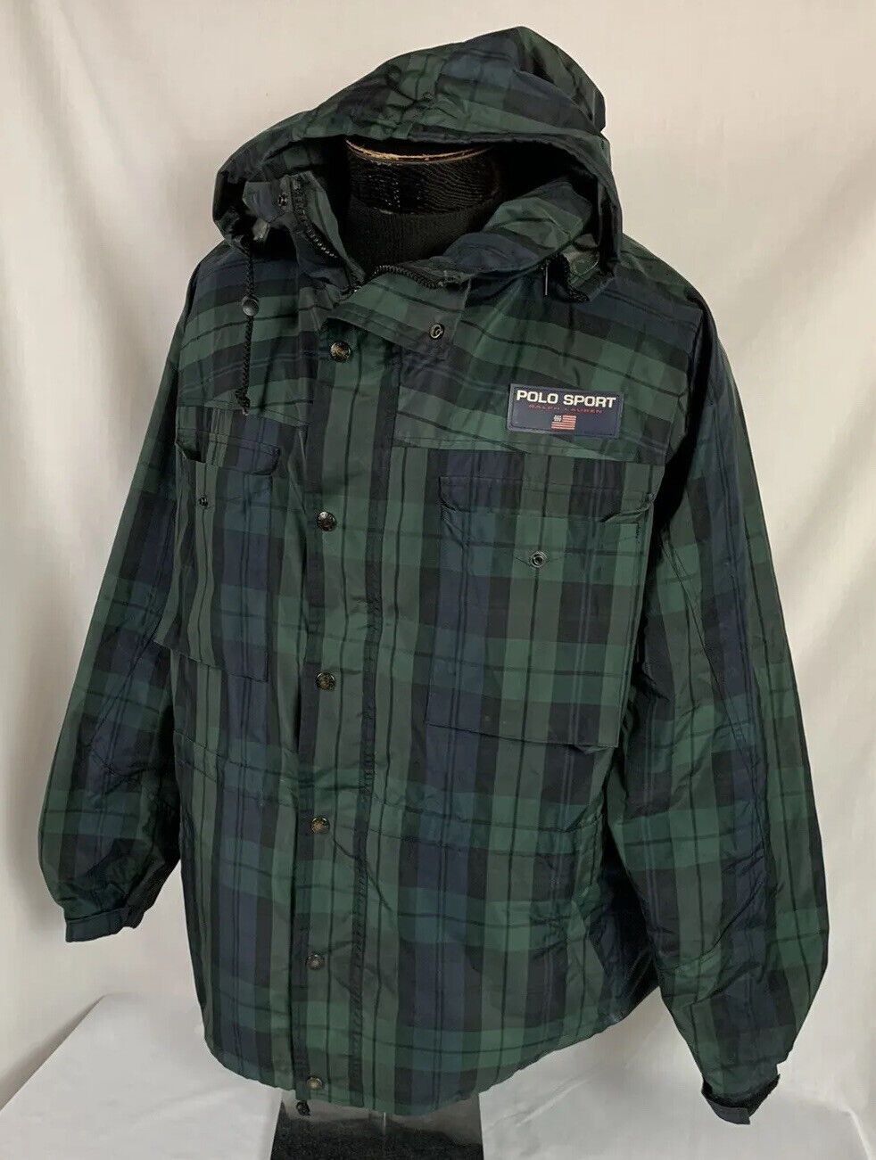 Polo Ralph Lauren Vintage Polo Ralph Lauren Sport Plaid Full Zip Hood Jacket Size US L / EU 52-54 / 3 - 2 Thumbnail