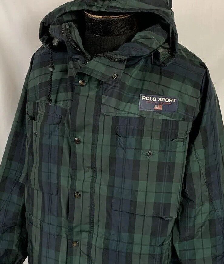 Polo Ralph Lauren Vintage Polo Ralph Lauren Sport Plaid Full Zip Hood Jacket Size US L / EU 52-54 / 3 - 6 Thumbnail