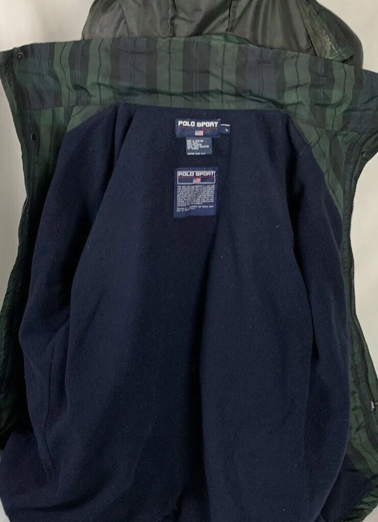 Polo Ralph Lauren Vintage Polo Ralph Lauren Sport Plaid Full Zip Hood Jacket Size US L / EU 52-54 / 3 - 3 Thumbnail