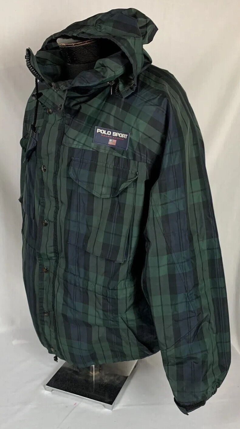 Polo Ralph Lauren Vintage Polo Ralph Lauren Sport Plaid Full Zip Hood Jacket Size US L / EU 52-54 / 3 - 4 Thumbnail