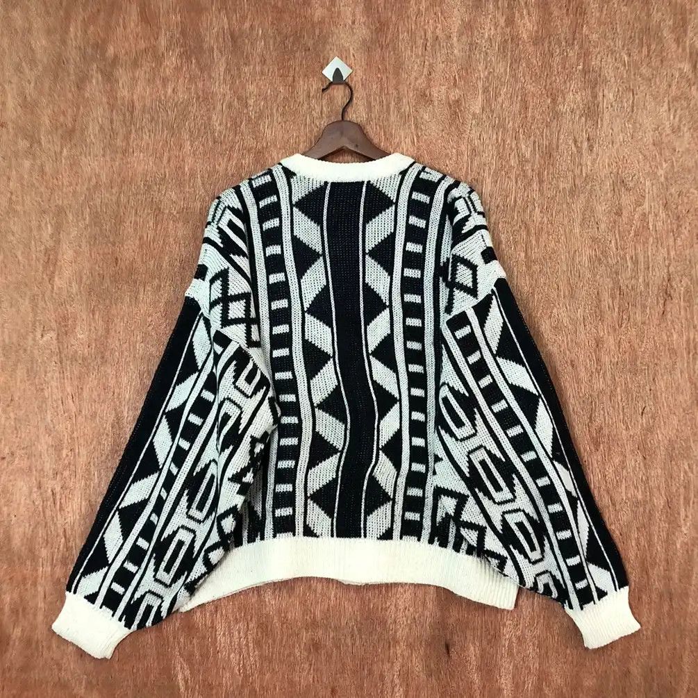 Japanese Brand × The Unbranded Brand Oversized Navajo Pattern Knit Cardigan #329 Size 4XL / US 24-26 - 7 Thumbnail