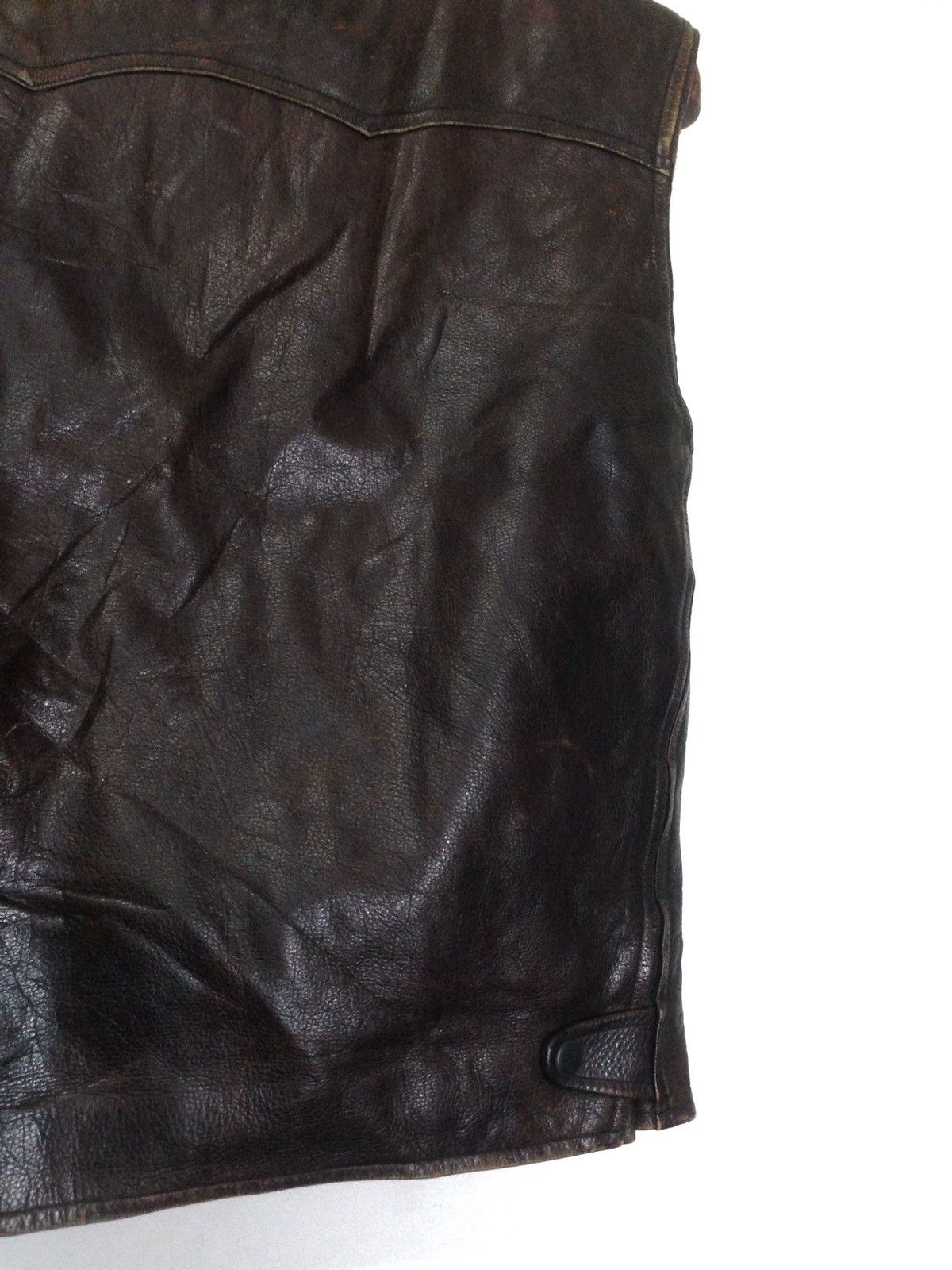 Harley Davidson × Japanese Brand × West Coast Choppers Vintage Hawks Men’s Wear Tokyo Genuine Leather Sleeveless Size US M / EU 48-50 / 2 - 7 Thumbnail