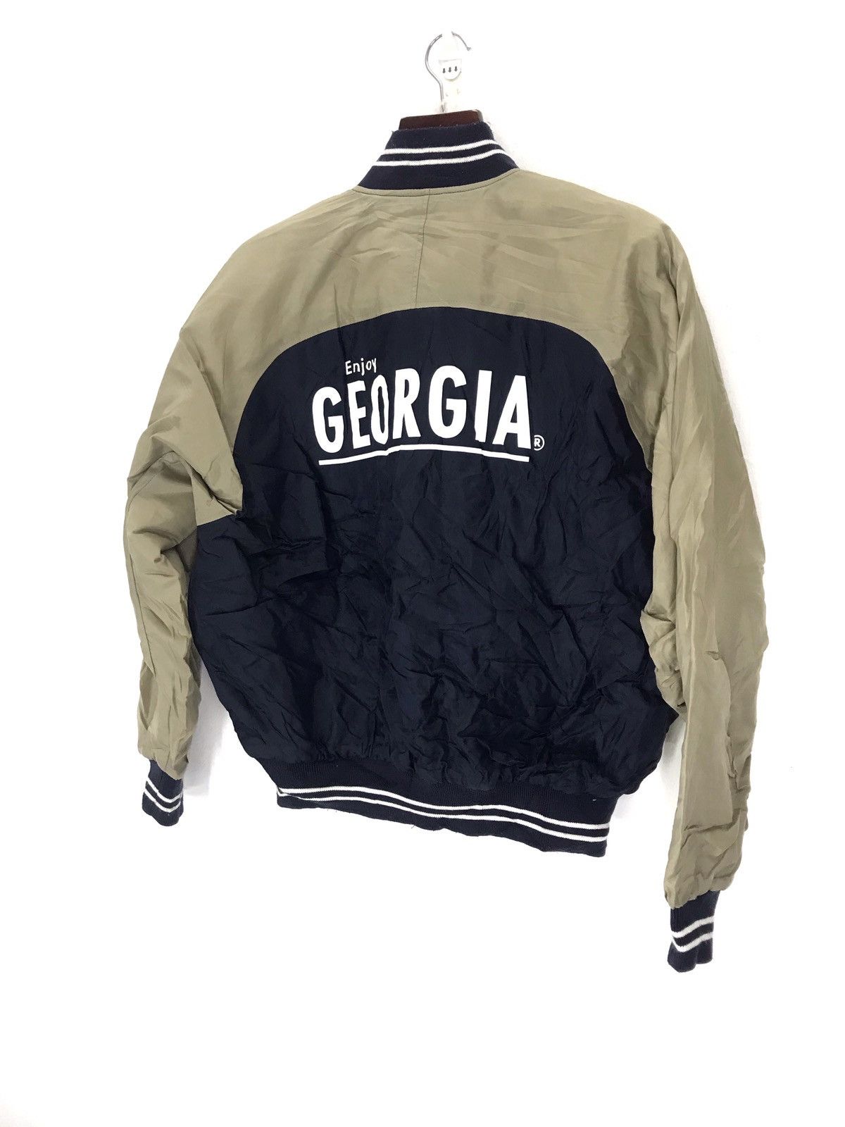 Japanese Brand Vtg Enjoy Georgia Spell out Varsity Jacket Size US L / EU 52-54 / 3 - 2 Thumbnail