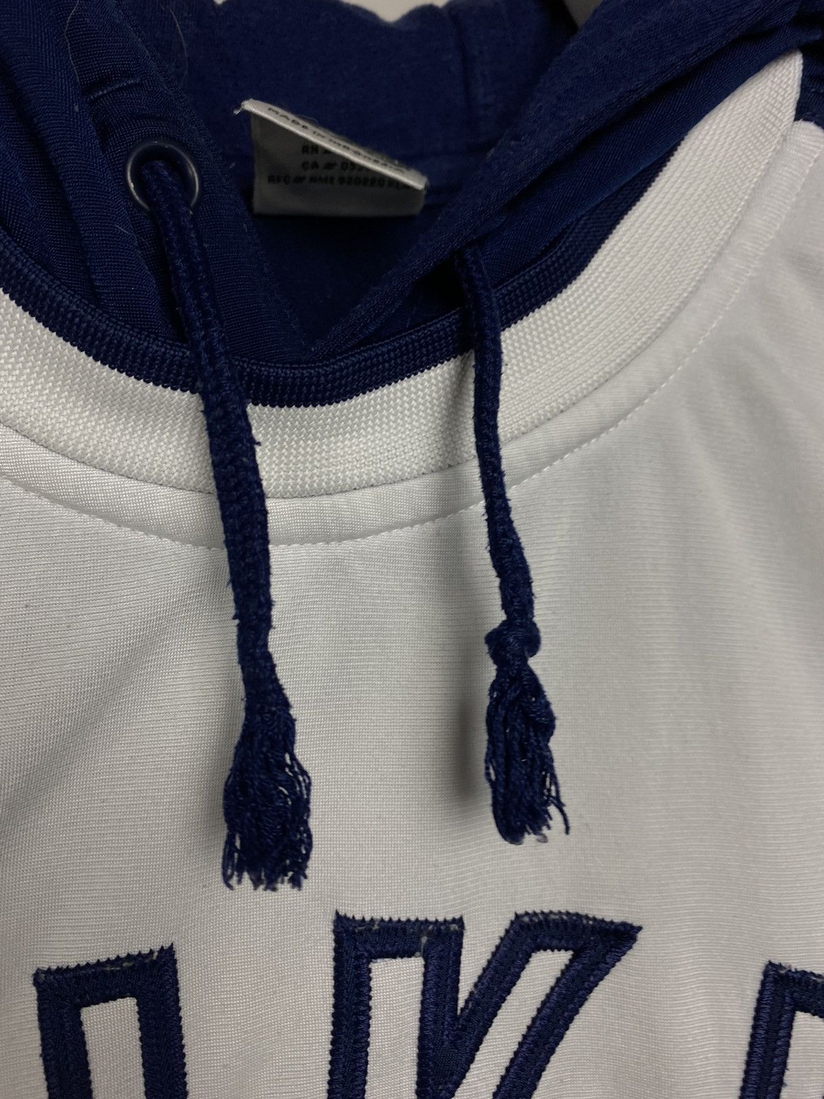 Nike × Vintage Vintage Nike spell out Hoodie white navy sweatshirt 90s Size US M / EU 48-50 / 2 - 4 Thumbnail