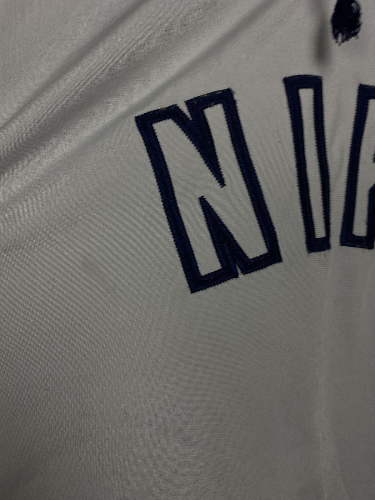Nike × Vintage Vintage Nike spell out Hoodie white navy sweatshirt 90s Size US M / EU 48-50 / 2 - 6 Thumbnail
