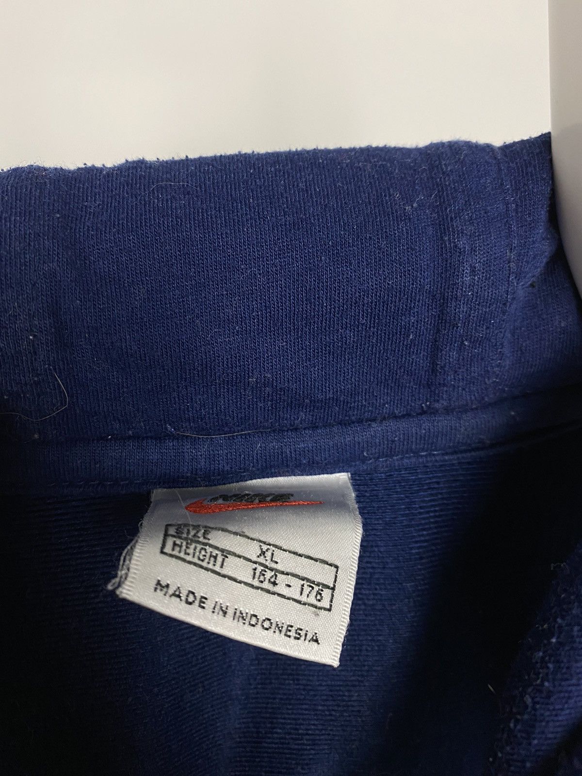 Nike × Vintage Vintage Nike spell out Hoodie white navy sweatshirt 90s Size US M / EU 48-50 / 2 - 5 Thumbnail
