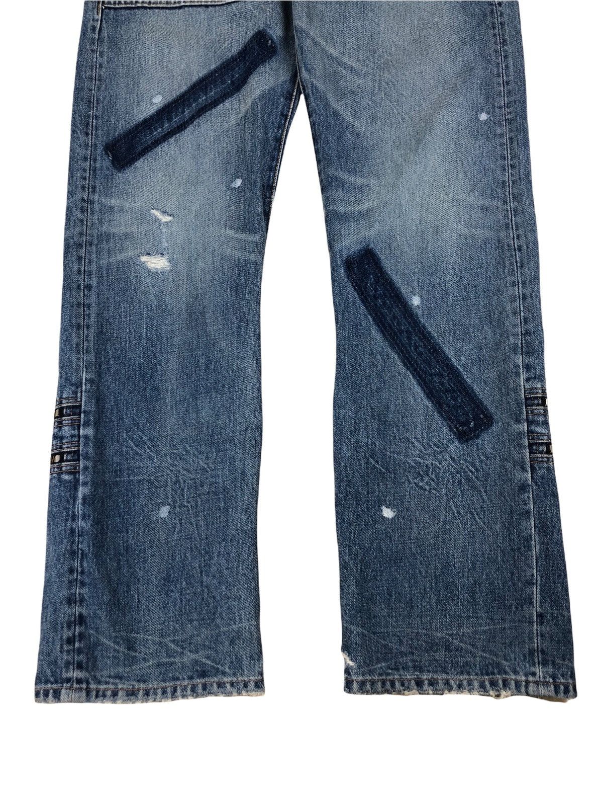 Japanese Brand 1990s RNA Multi zipper Seditionaries Punk Style Jeans Size US 32 / EU 48 - 2 Thumbnail