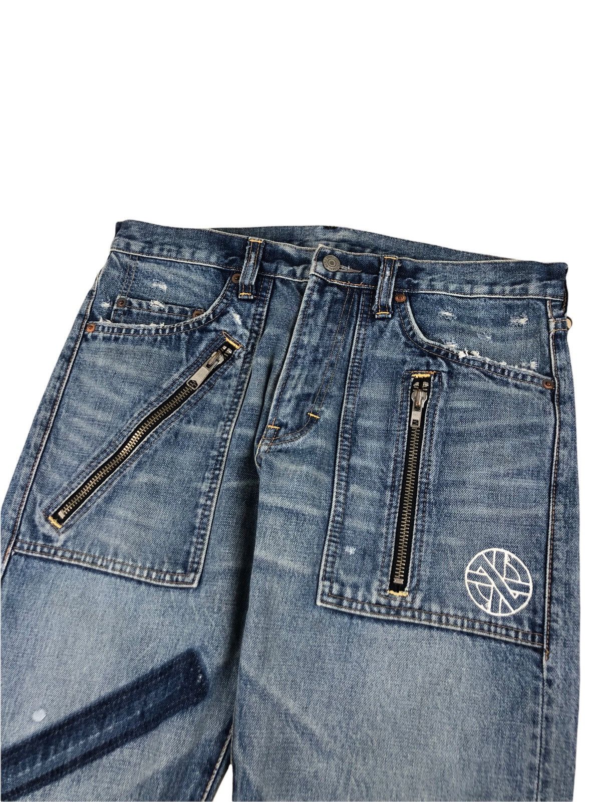 Japanese Brand 1990s RNA Multi zipper Seditionaries Punk Style Jeans Size US 32 / EU 48 - 5 Thumbnail