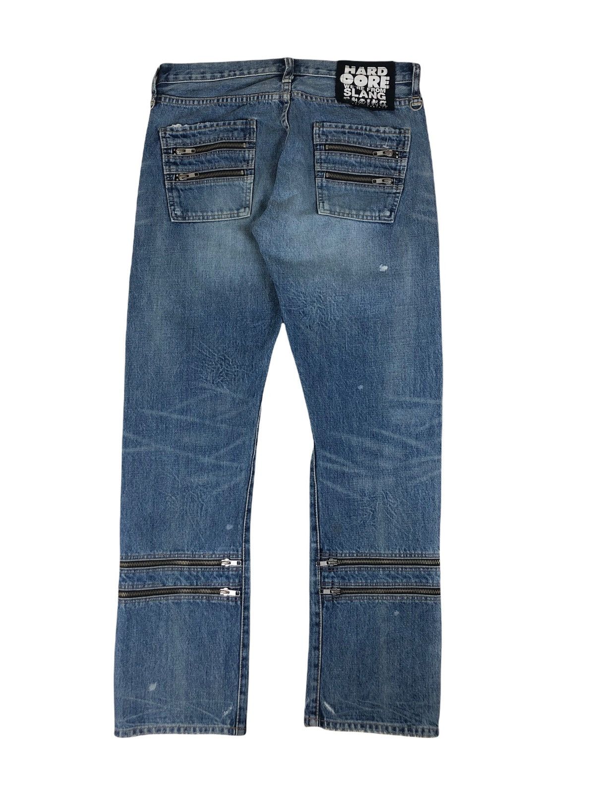 Japanese Brand 1990s RNA Multi zipper Seditionaries Punk Style Jeans Size US 32 / EU 48 - 7 Thumbnail