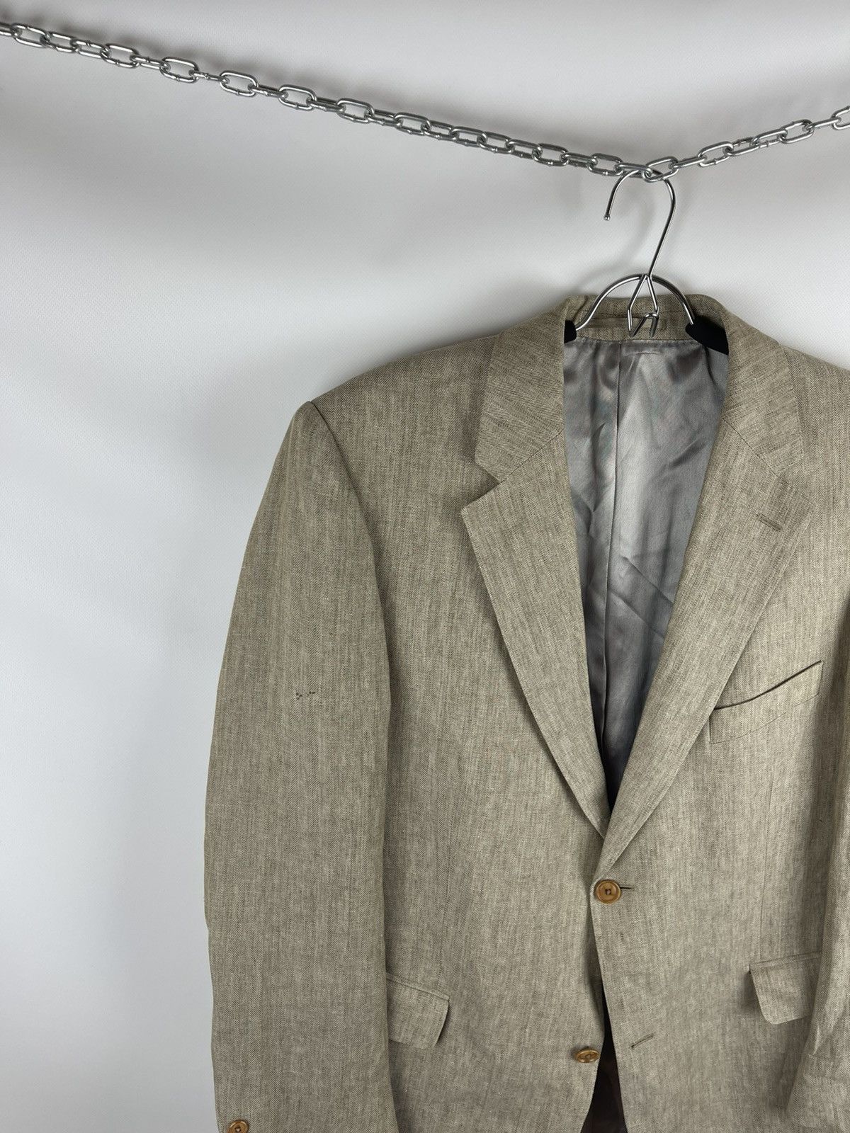 Burberry Burberry London luxury 100% linen blazer size 26 Size 46R - 2 Thumbnail