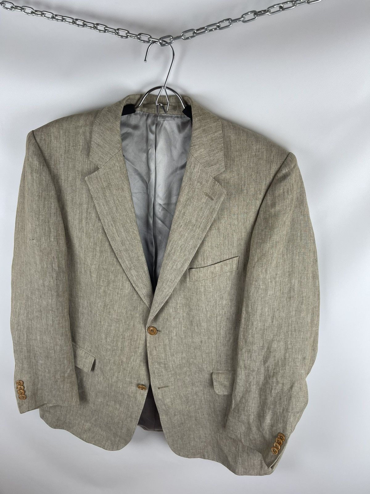 Burberry Burberry London luxury 100% linen blazer size 26 Size 46R - 6 Thumbnail