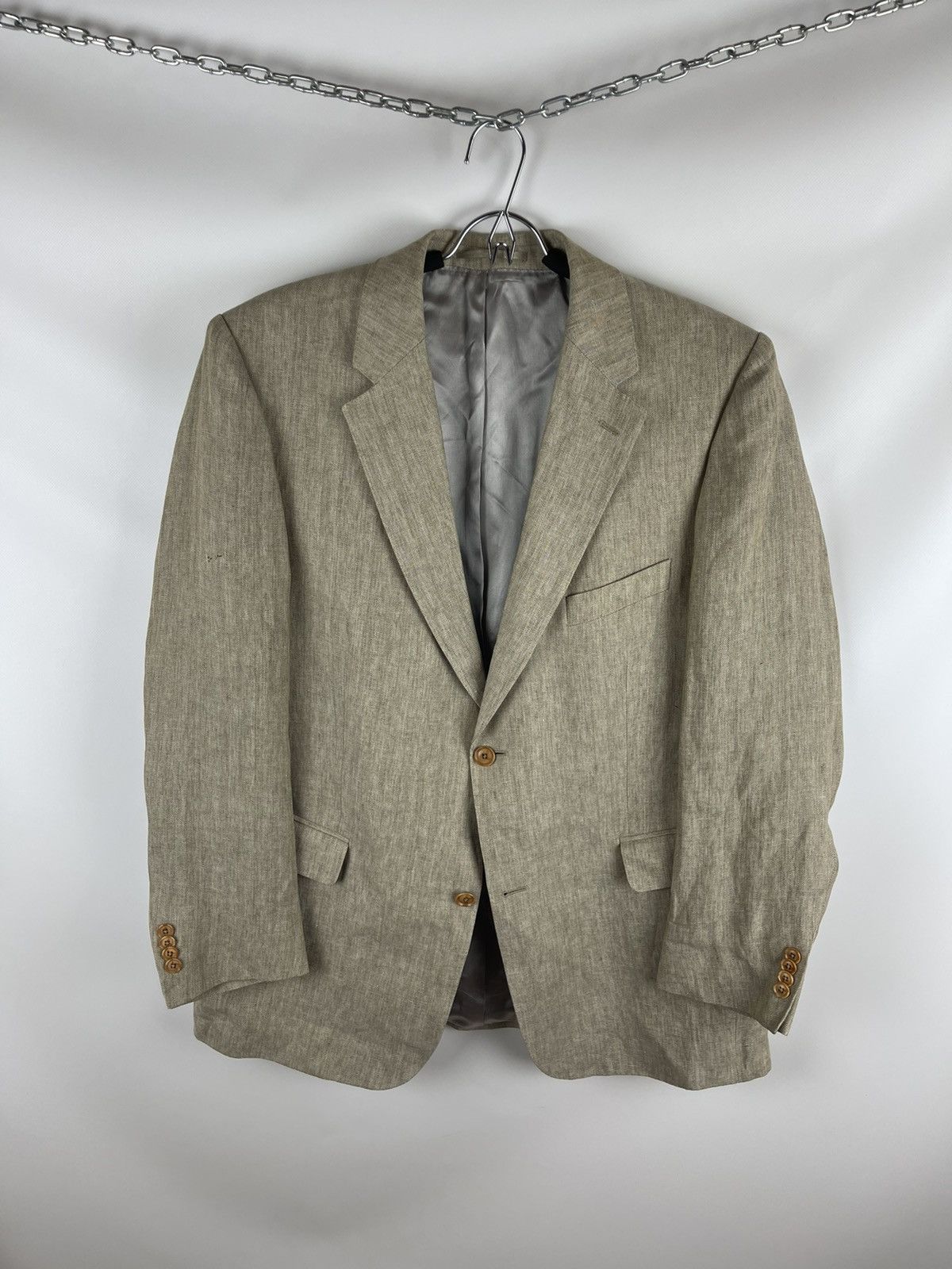 Burberry Burberry London luxury 100% linen blazer size 26 Size 46R - 1 Thumbnail