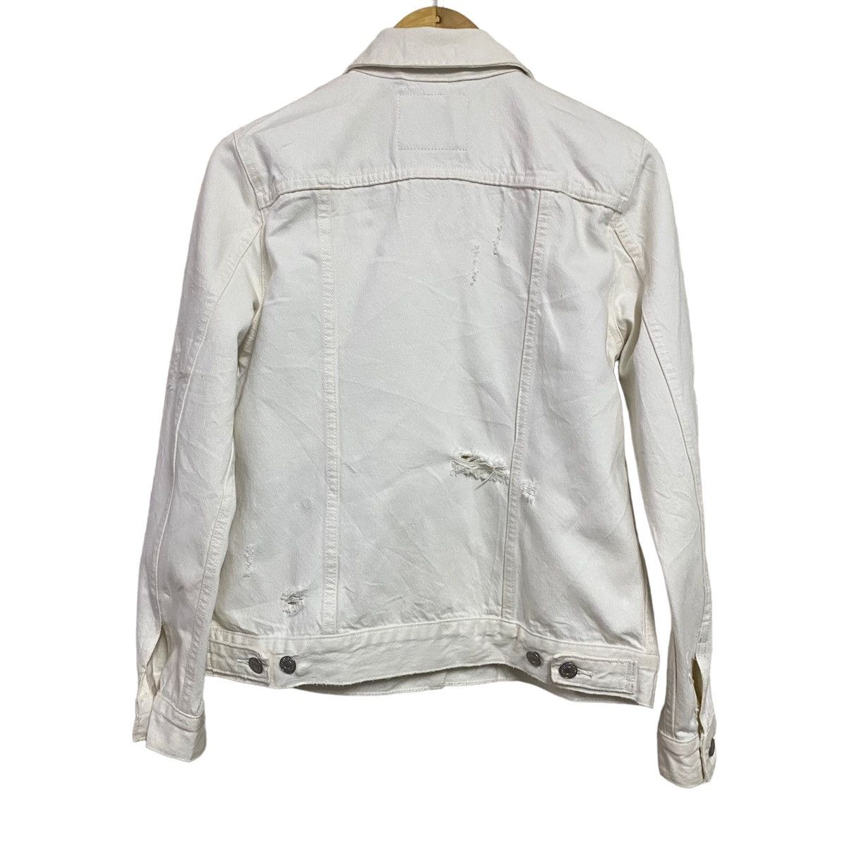 Levi's Levis Ex-Boyfriend Trucker Denim Jacket Distressed Size M / US 6-8 / IT 42-44 - 3 Thumbnail