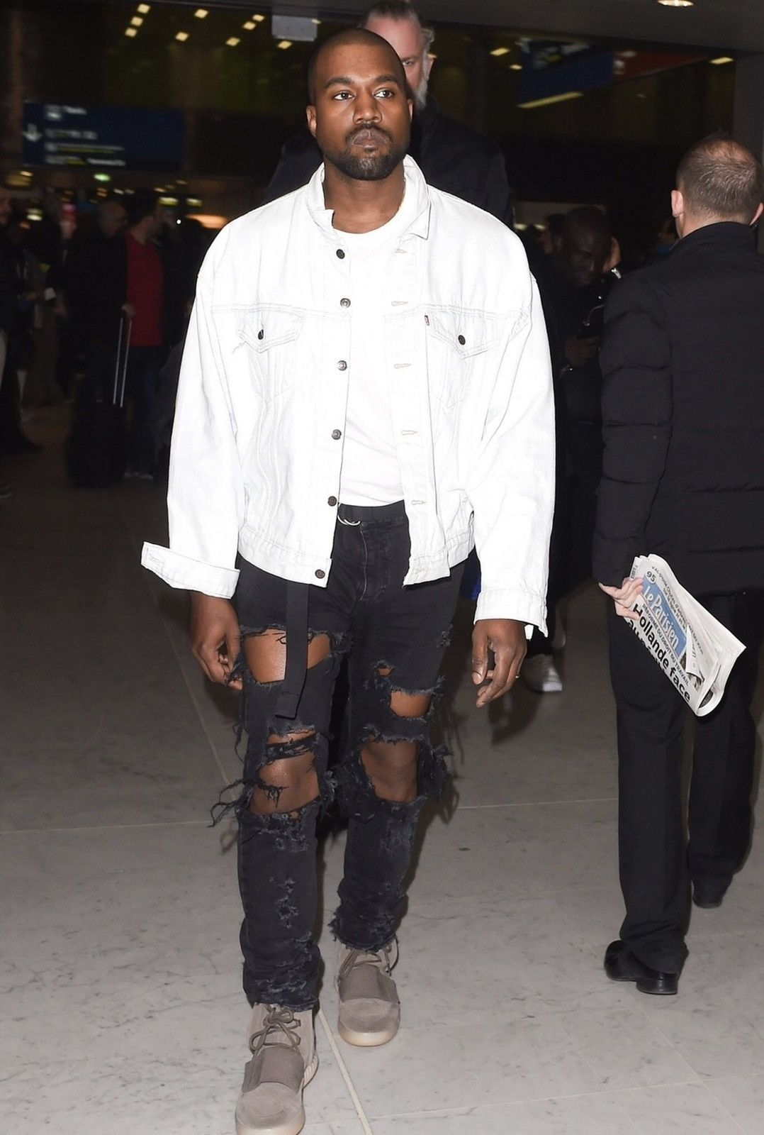 Levi's Levis Ex-Boyfriend Trucker Denim Jacket Distressed Size M / US 6-8 / IT 42-44 - 25 Thumbnail
