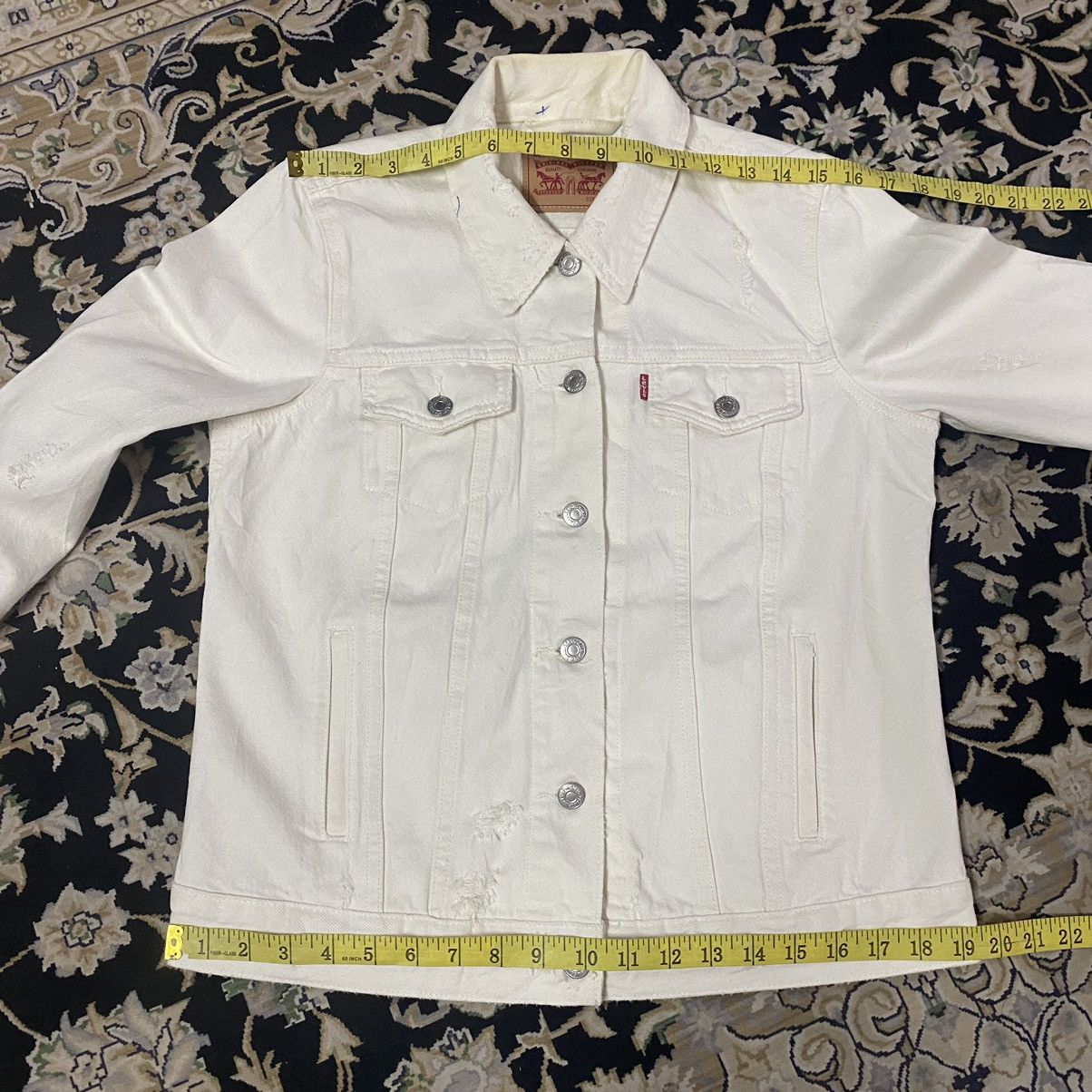 Levi's Levis Ex-Boyfriend Trucker Denim Jacket Distressed Size M / US 6-8 / IT 42-44 - 19 Thumbnail