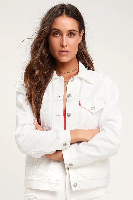 Levi's Levis Ex-Boyfriend Trucker Denim Jacket Distressed Size M / US 6-8 / IT 42-44 - 1 Thumbnail