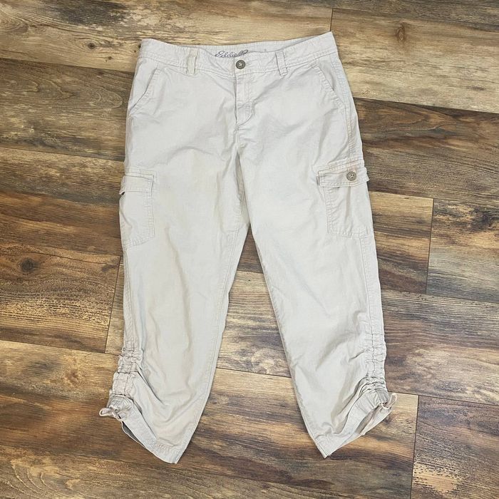 Eddie Bauer Eddie Bauer Cargo Pants Capri Cropped Ripstop Crop Khaki ...