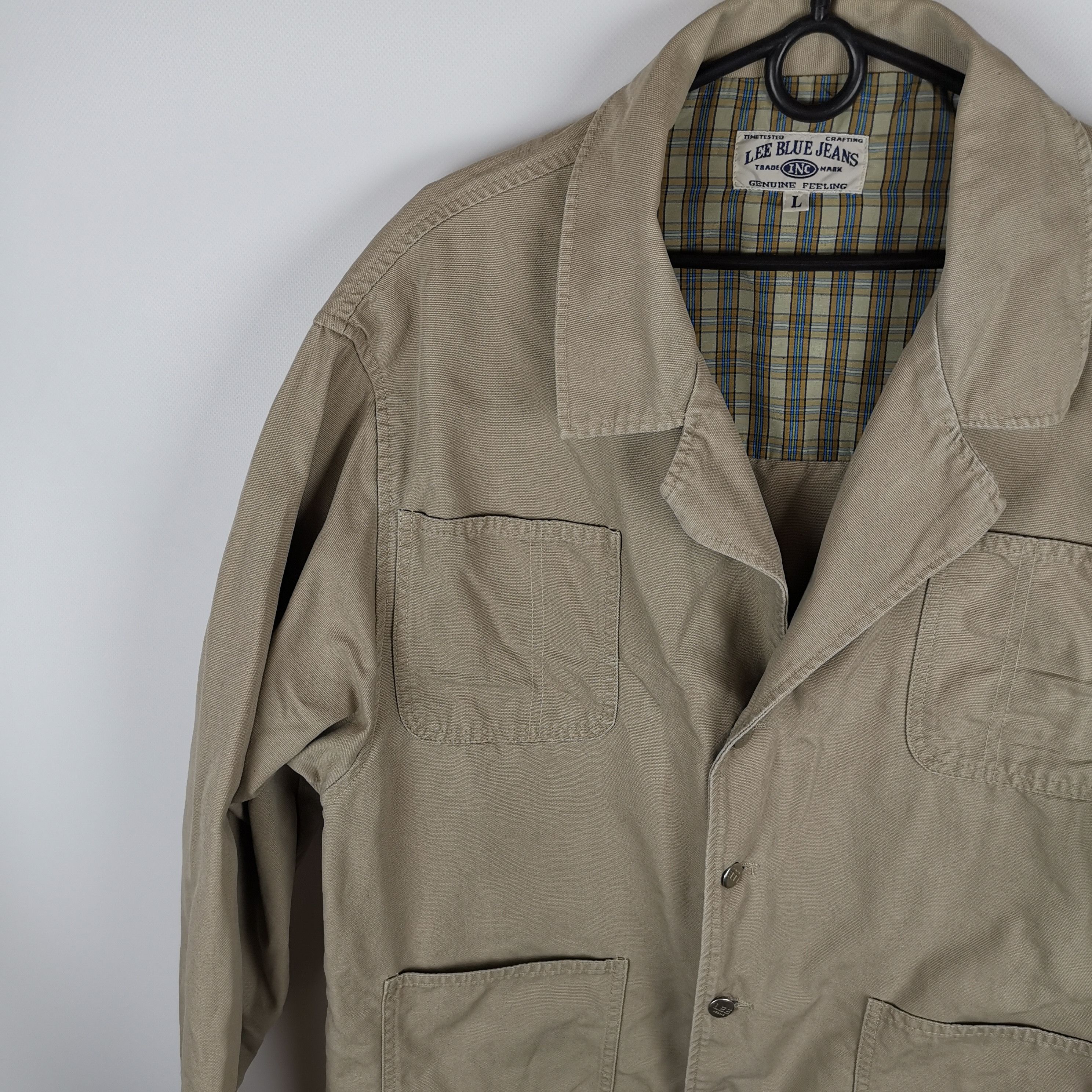 Lee Vintage Lee Blue jeans beige denim coach jacket Size US L / EU 52-54 / 3 - 6 Thumbnail