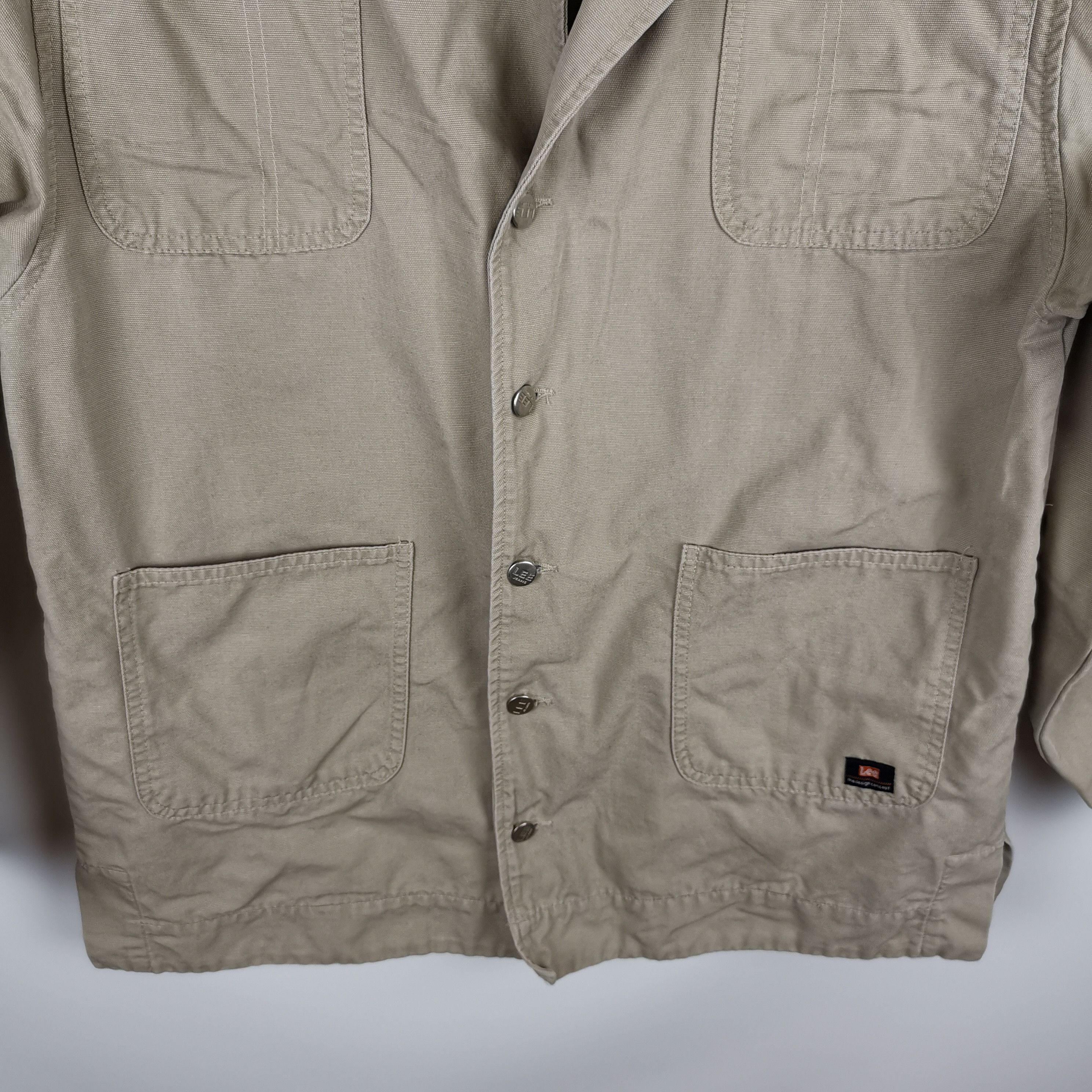 Lee Vintage Lee Blue jeans beige denim coach jacket Size US L / EU 52-54 / 3 - 3 Thumbnail