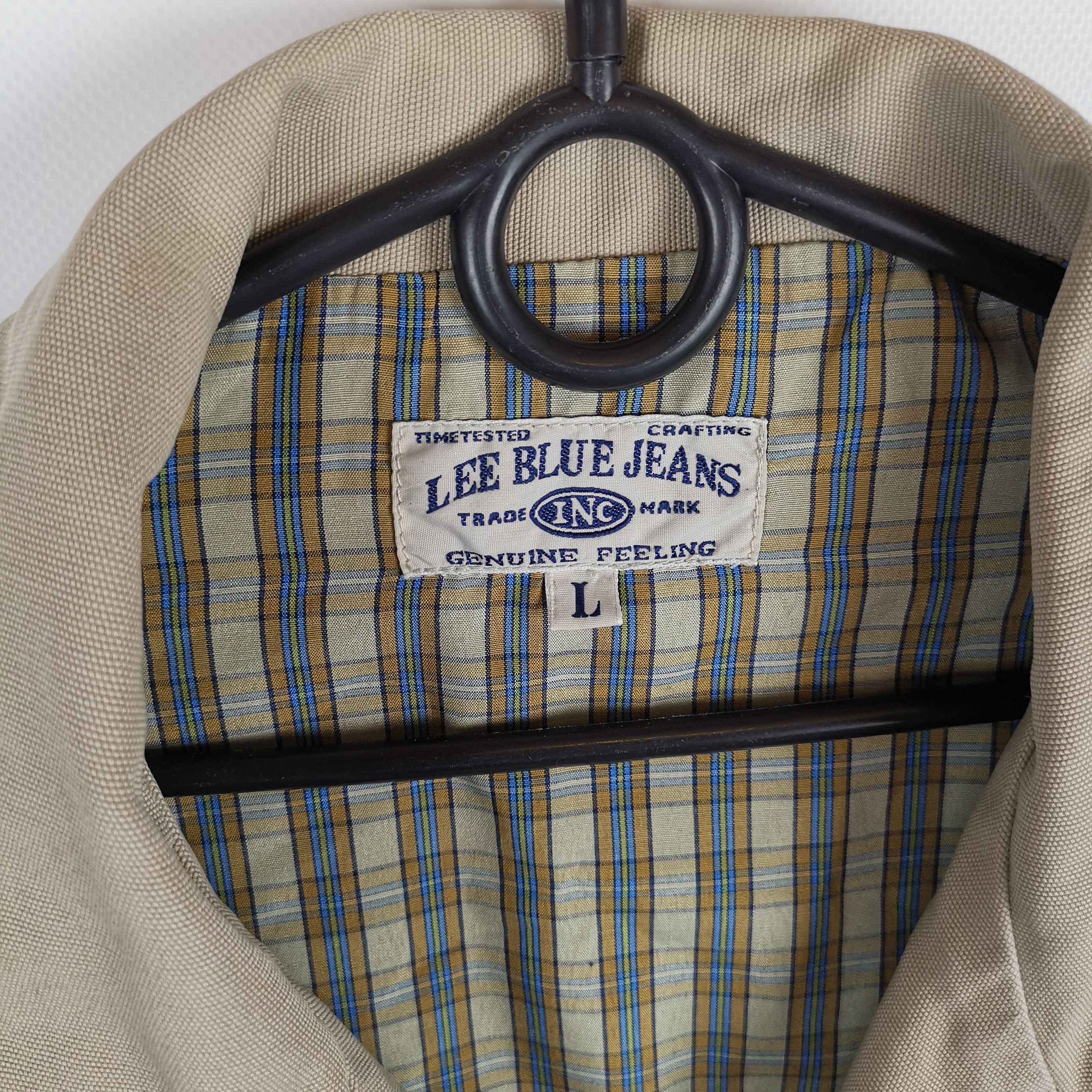 Lee Vintage Lee Blue jeans beige denim coach jacket Size US L / EU 52-54 / 3 - 4 Thumbnail