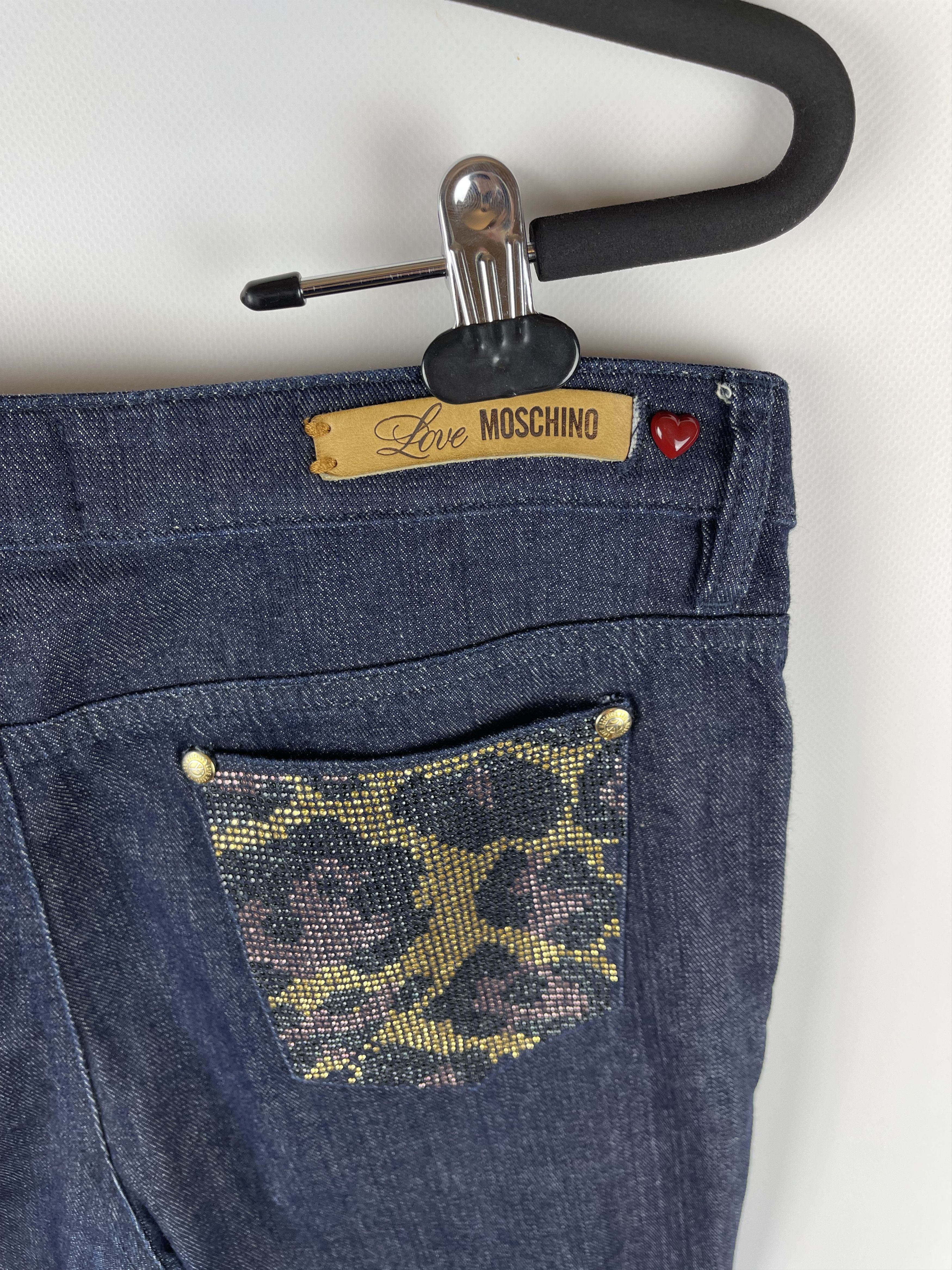 Moschino Moschino Love pocket printed denim jeans pants Size 30" / US 8 / IT 44 - 10 Thumbnail