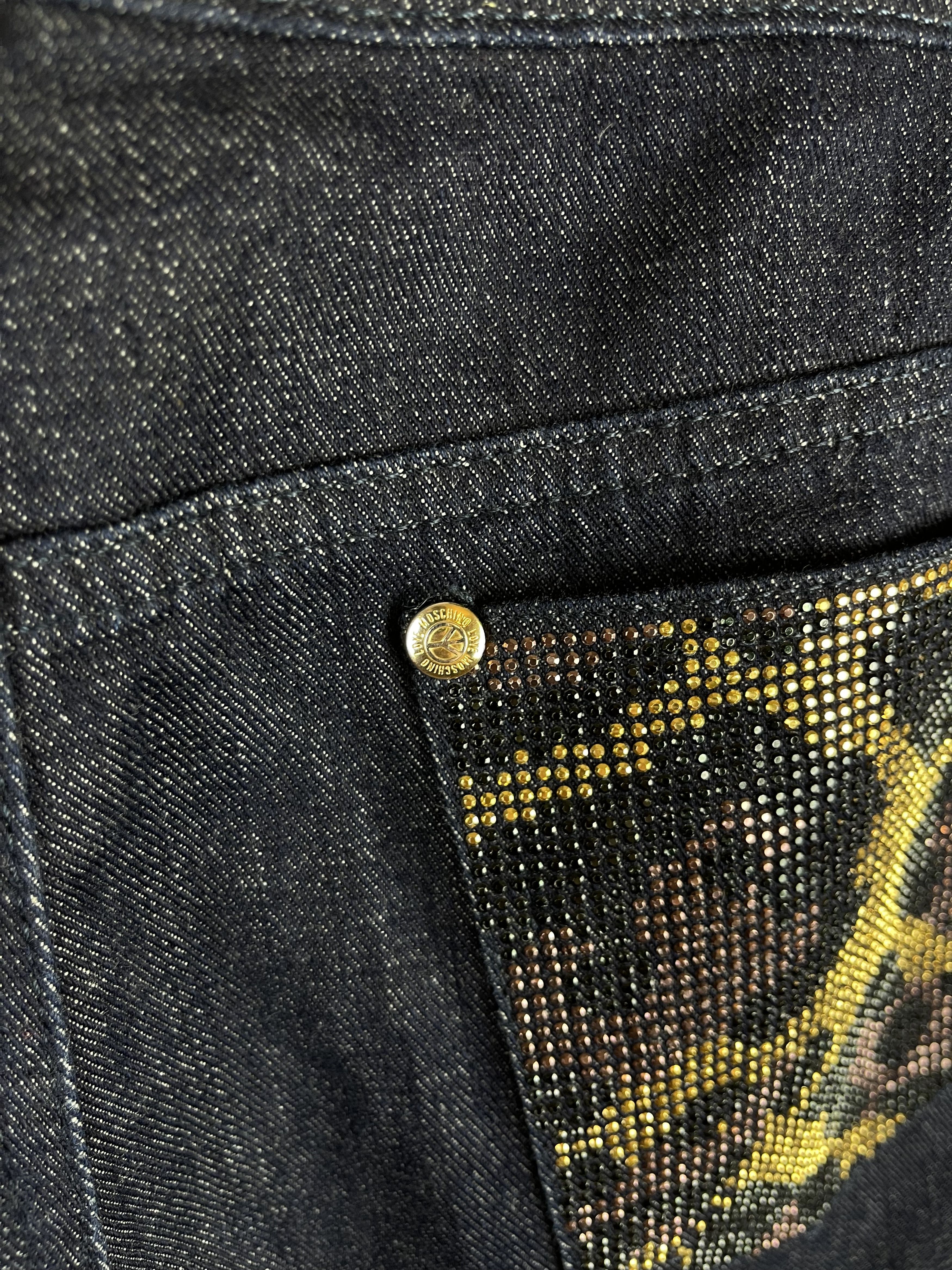 Moschino Moschino Love pocket printed denim jeans pants Size 30" / US 8 / IT 44 - 11 Thumbnail