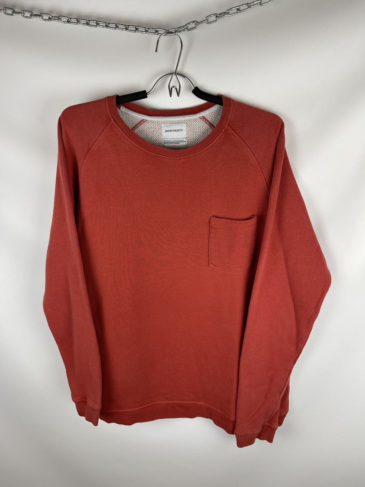 Norse Projects Norse Projects Vorm pocket sweat orange sweatshirt Size US L / EU 52-54 / 3 - 1 Thumbnail