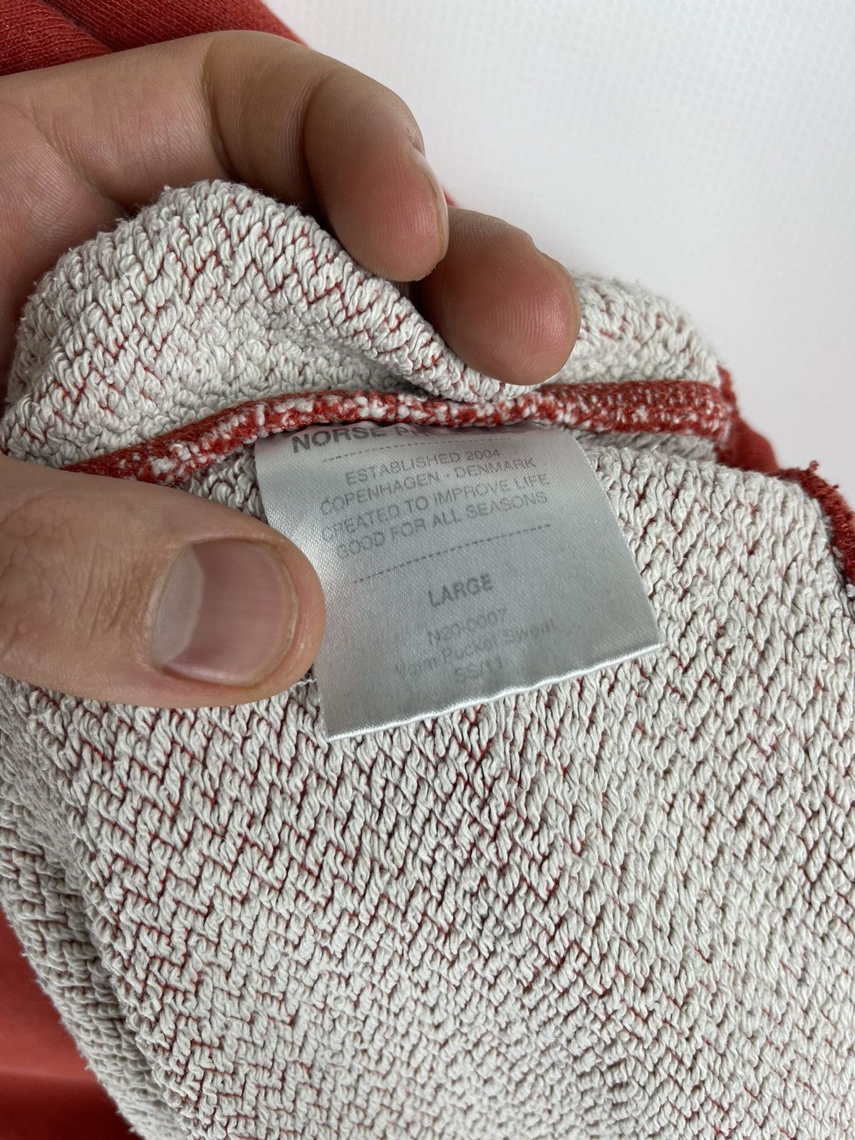 Norse Projects Norse Projects Vorm pocket sweat orange sweatshirt Size US L / EU 52-54 / 3 - 8 Thumbnail