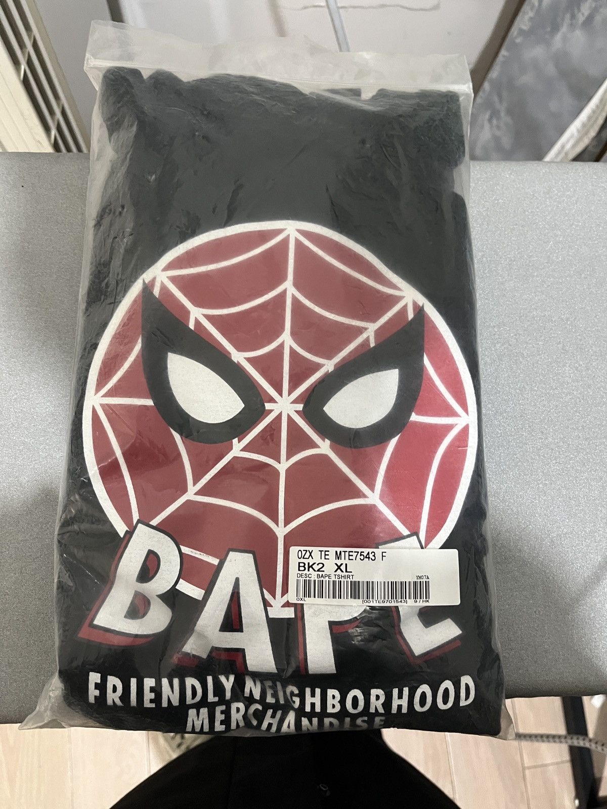 Bape Bape X Marvel Spider-Man Bape tee Size US XL / EU 56 / 4 - 7 Thumbnail