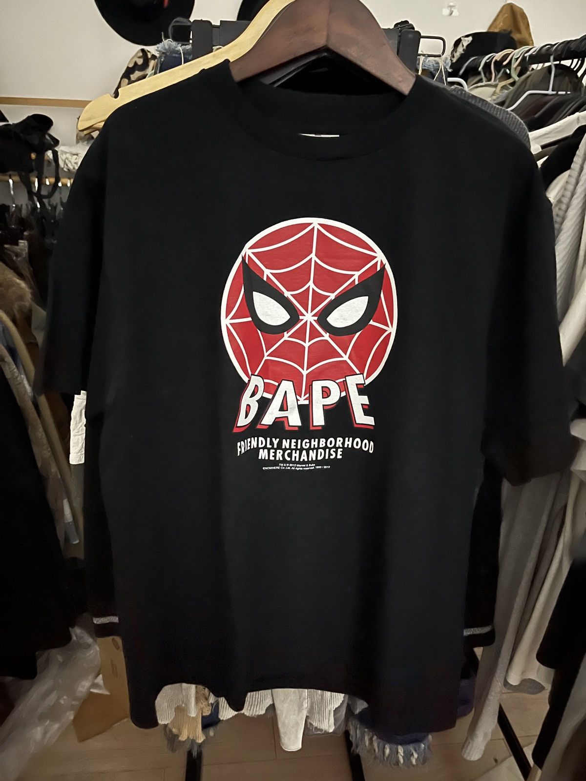 Bape Bape X Marvel Spider-Man Bape tee Size US XL / EU 56 / 4 - 1 Thumbnail