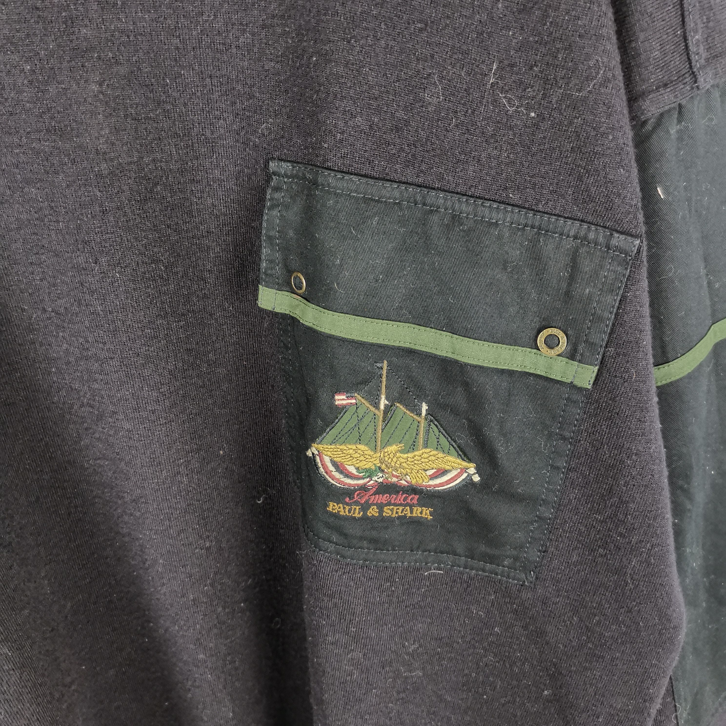 Paul & Shark × Vintage Paul shark America big logo pocket sweater sweatshirt Size US XXL / EU 58 / 5 - 4 Thumbnail