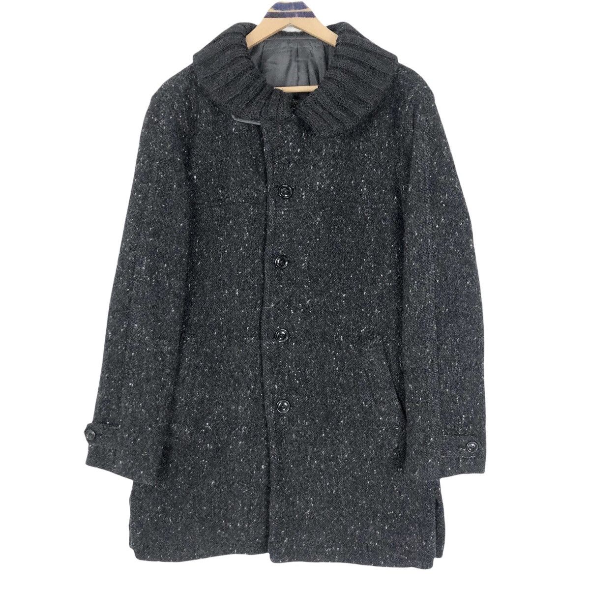 Japanese Brand PPFM Wool Overcoat Large Collar Size US L / EU 52-54 / 3 - 1 Thumbnail