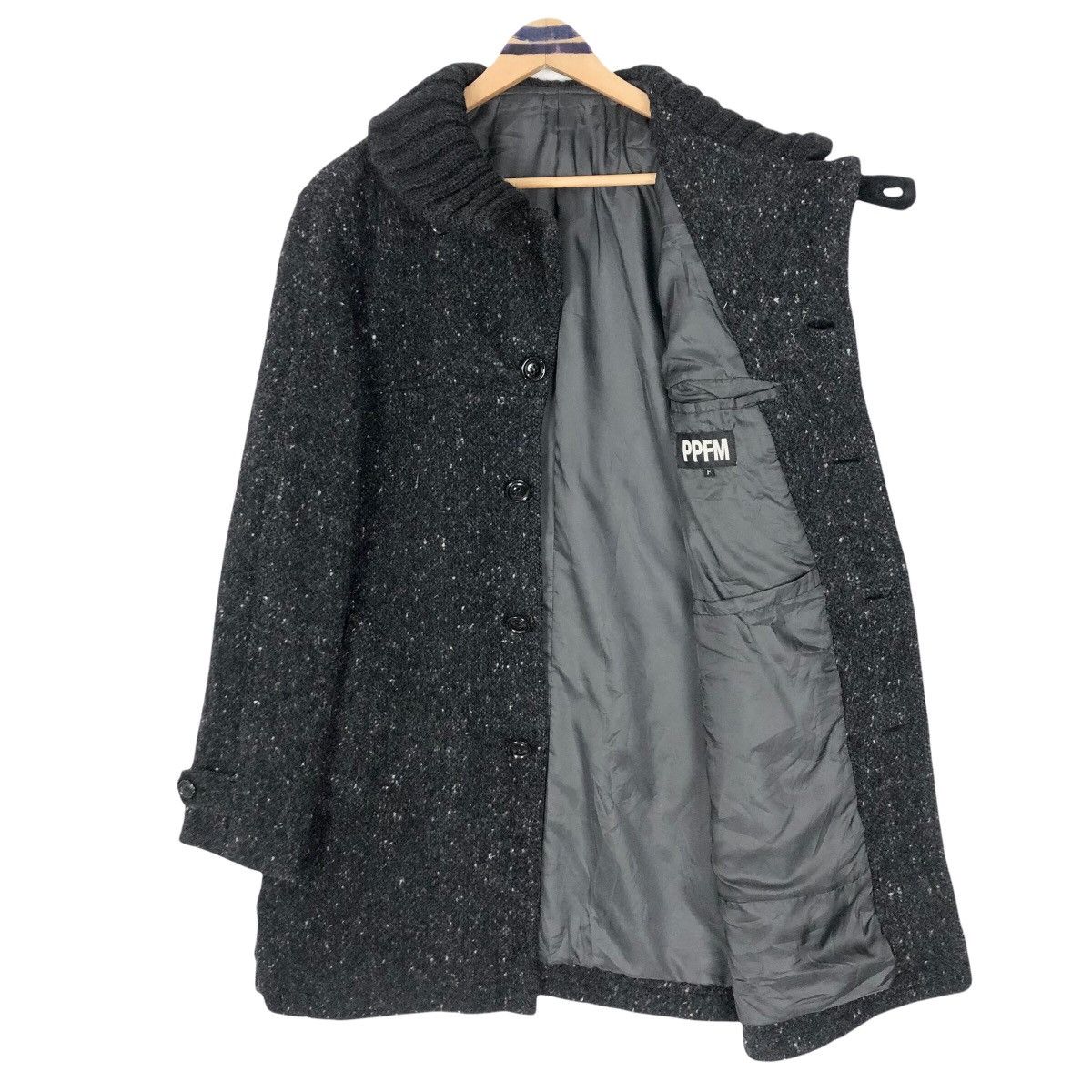 Japanese Brand PPFM Wool Overcoat Large Collar Size US L / EU 52-54 / 3 - 8 Thumbnail