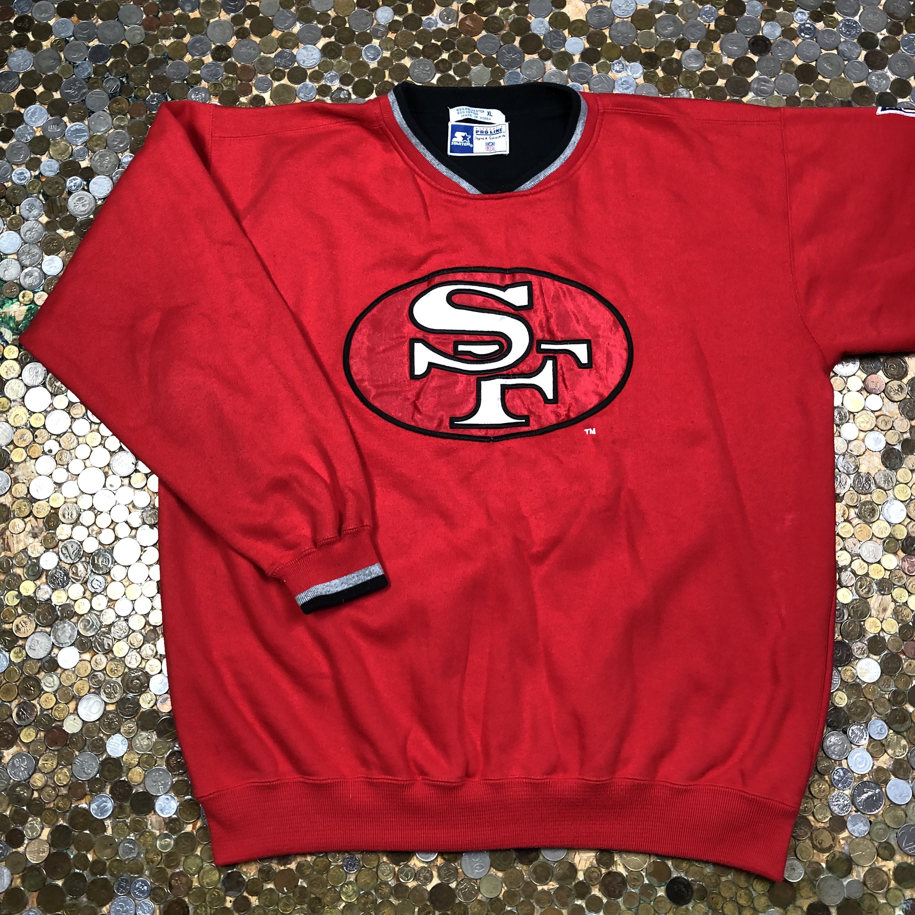 image of Starter Nfl San Francisco 49Ers Crewneck Vintage 90's in Red, Men's (Size XL)