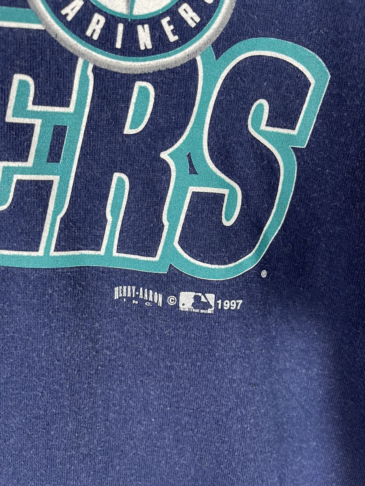 MLB × Vintage Fruit of the loom vintage 1997 MLB Seattle Mariners big logo Size US L / EU 52-54 / 3 - 6 Thumbnail