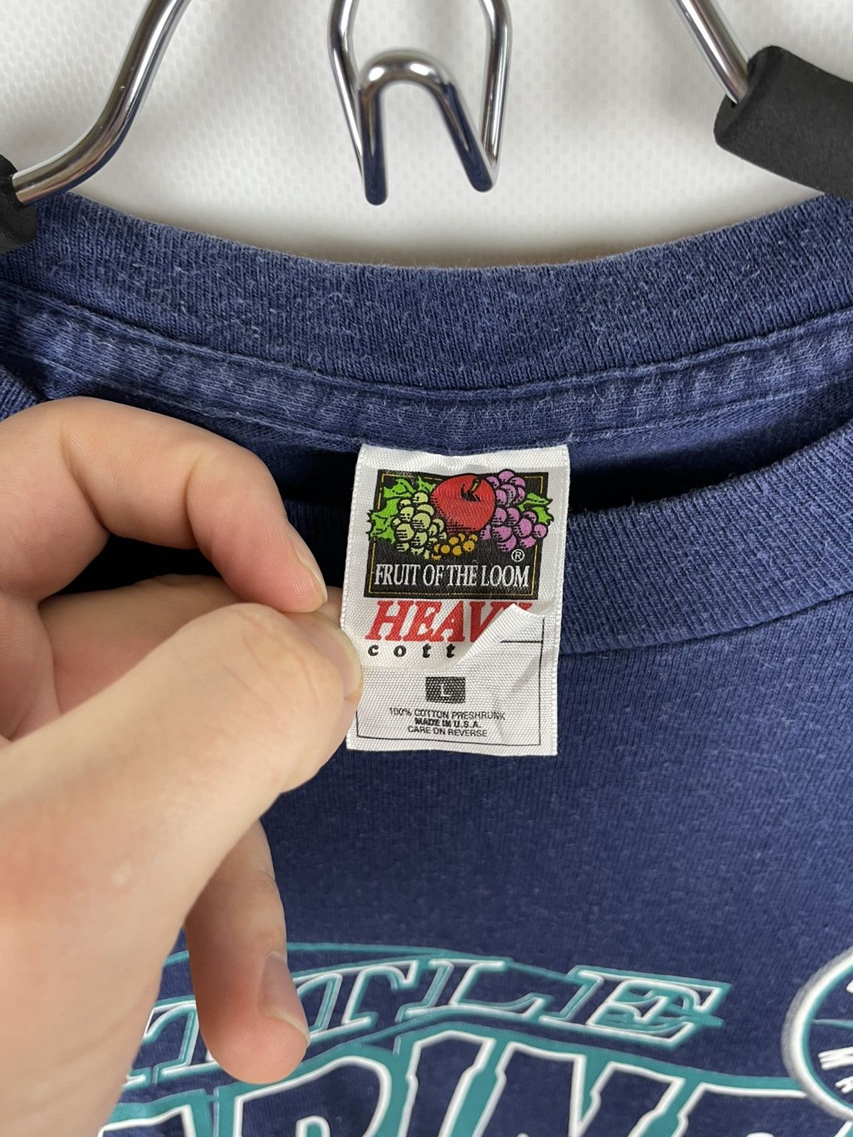 MLB × Vintage Fruit of the loom vintage 1997 MLB Seattle Mariners big logo Size US L / EU 52-54 / 3 - 9 Thumbnail