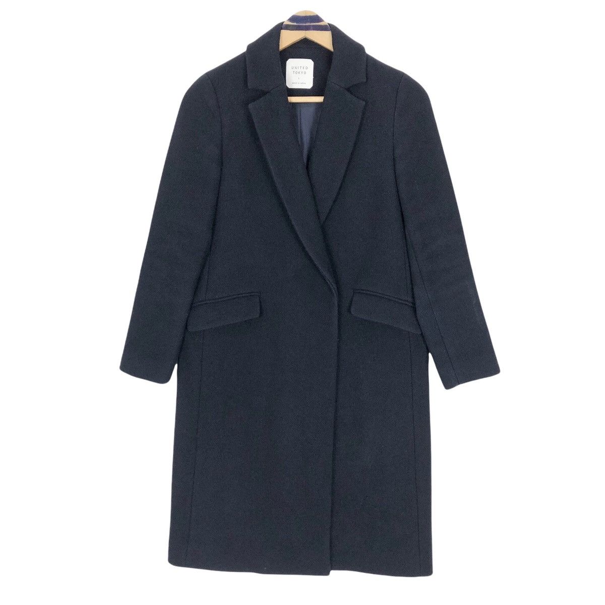 Japanese Brand United Tokyo Women’s Wool Overcoat Single Breasted Blazer Size US XS / EU 42 / 0 - 1 Thumbnail