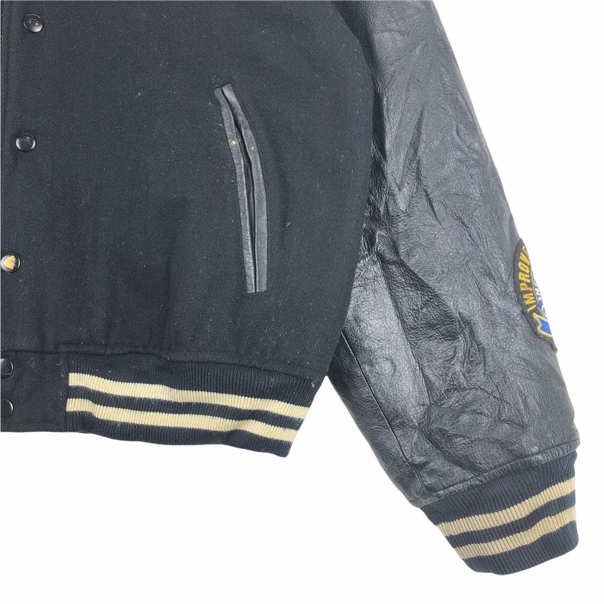 Leather Vintage 90s International Lifeguard USA Wool Varsity Jacket Size US L / EU 52-54 / 3 - 5 Thumbnail