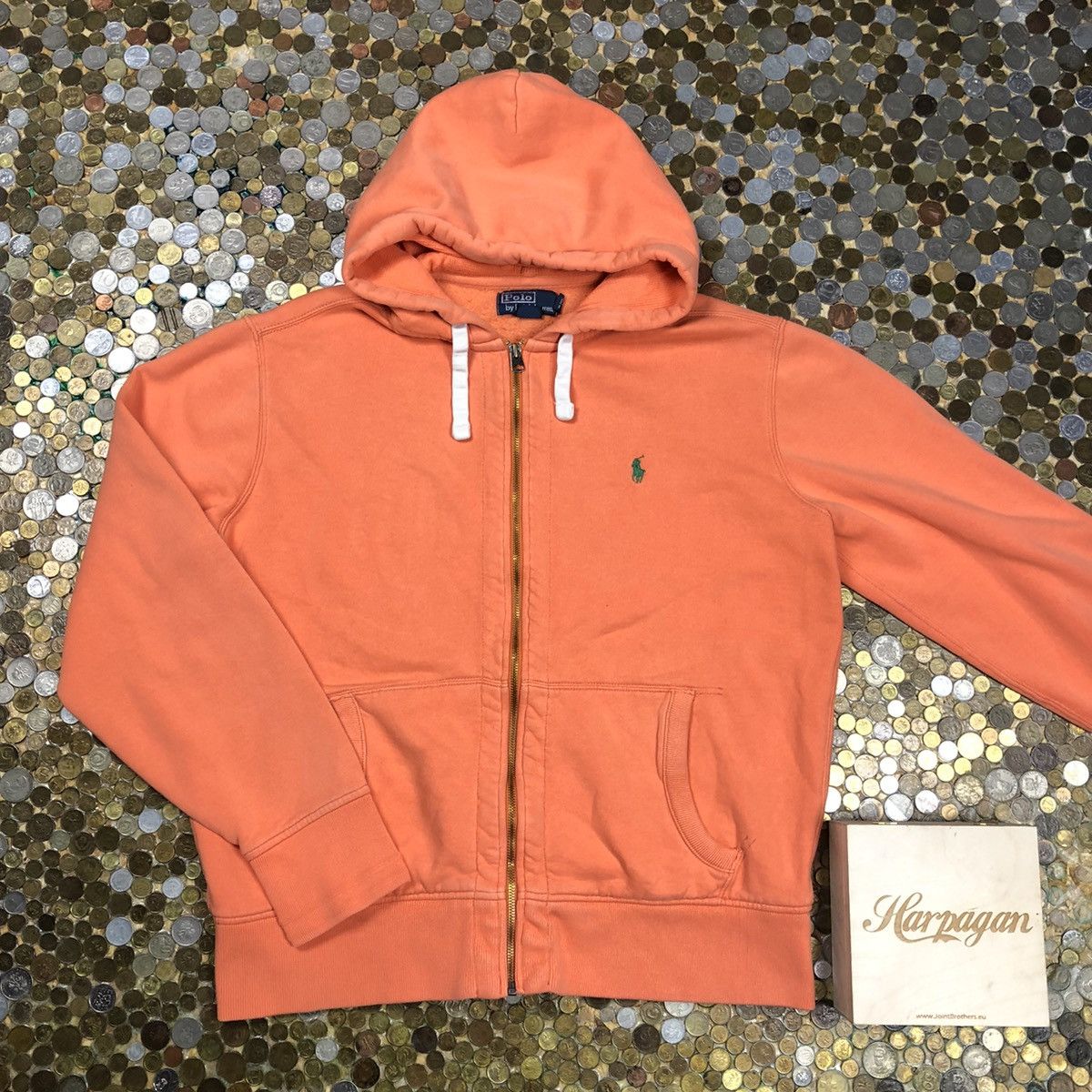 Ralph Lauren sweatshirt zip hoodie vintage 90s y2k varsity