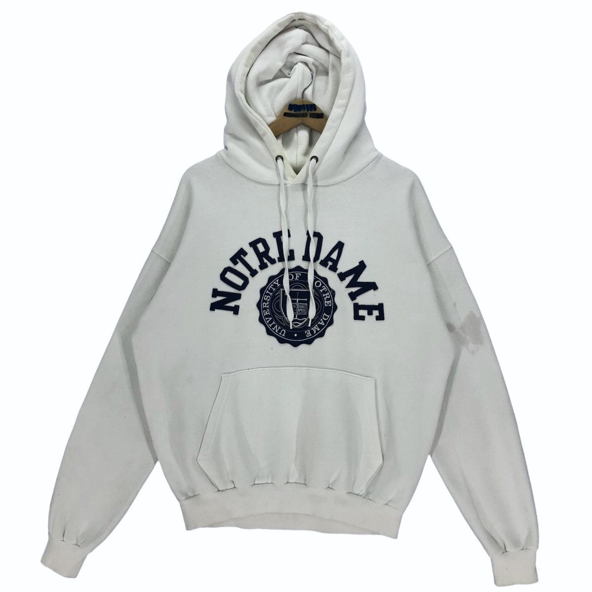 University Of Notre Dame Pullover Hoodie Big Logo Embroidery