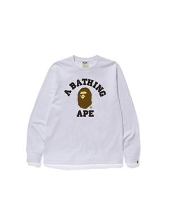 Bape College L S Tee | Grailed