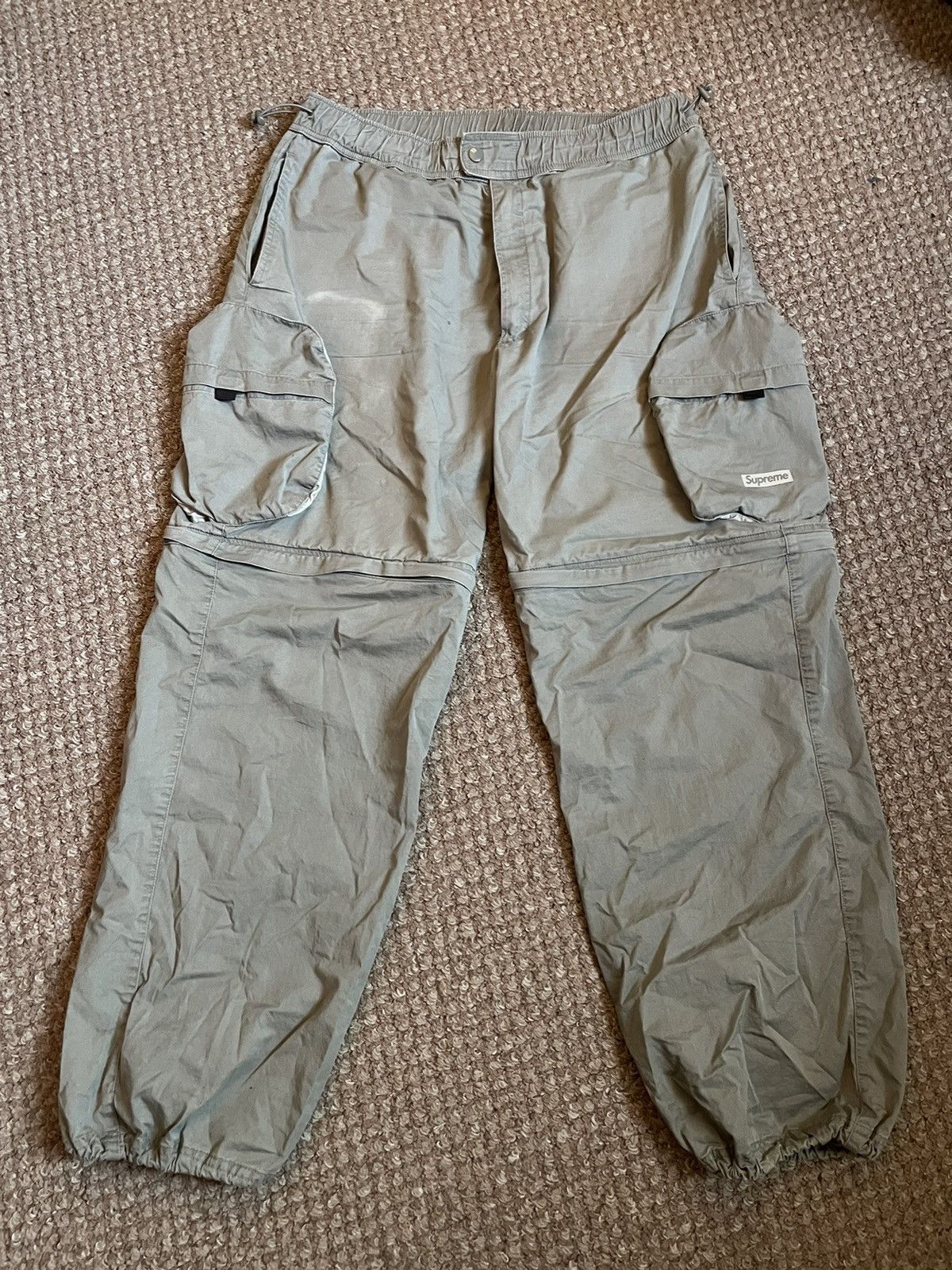 Supreme Cargo Zip-Off Cinch pant S GREY