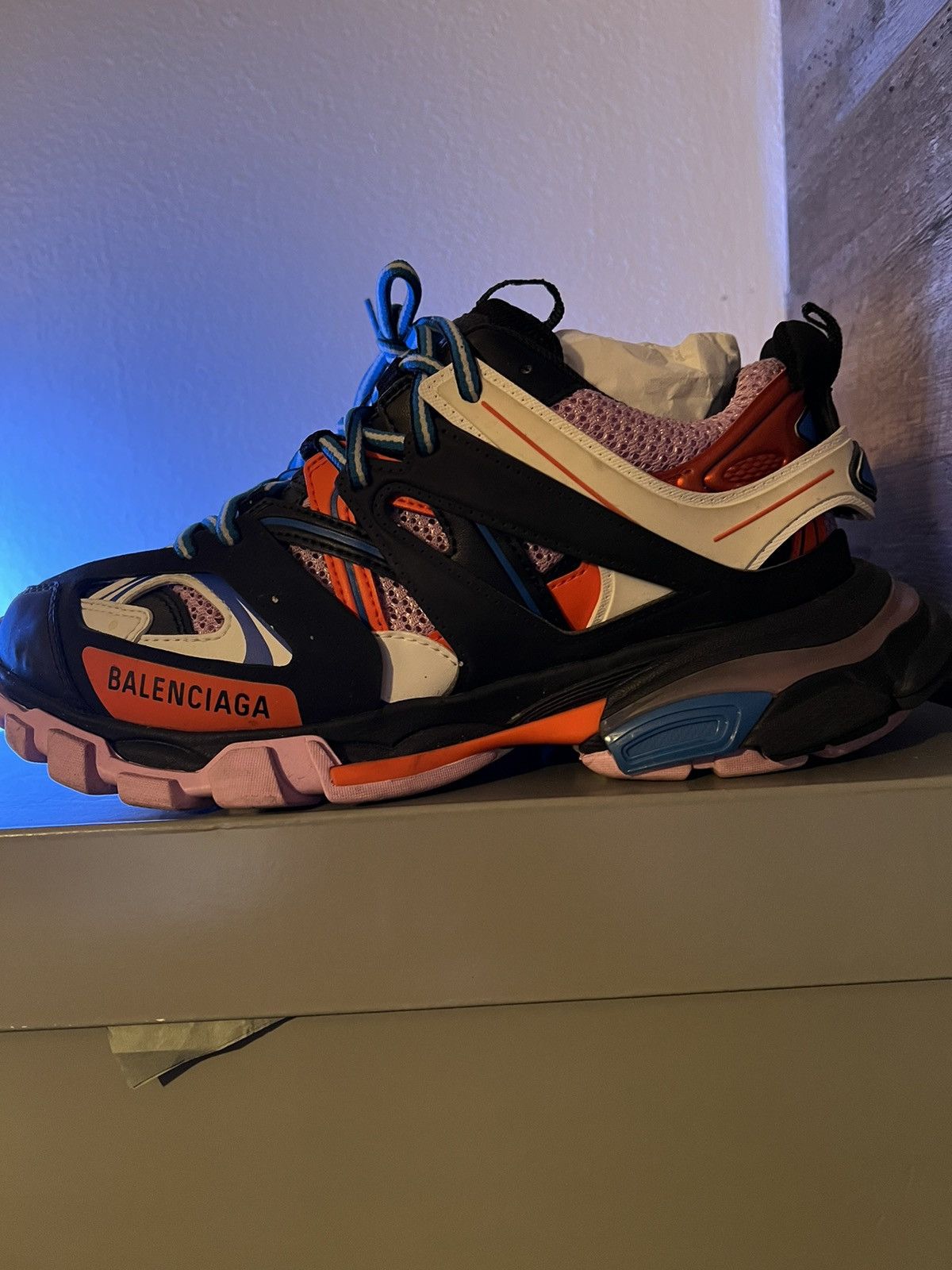 Balenciaga Women's Track sneaker Black Orange Pink Blue
