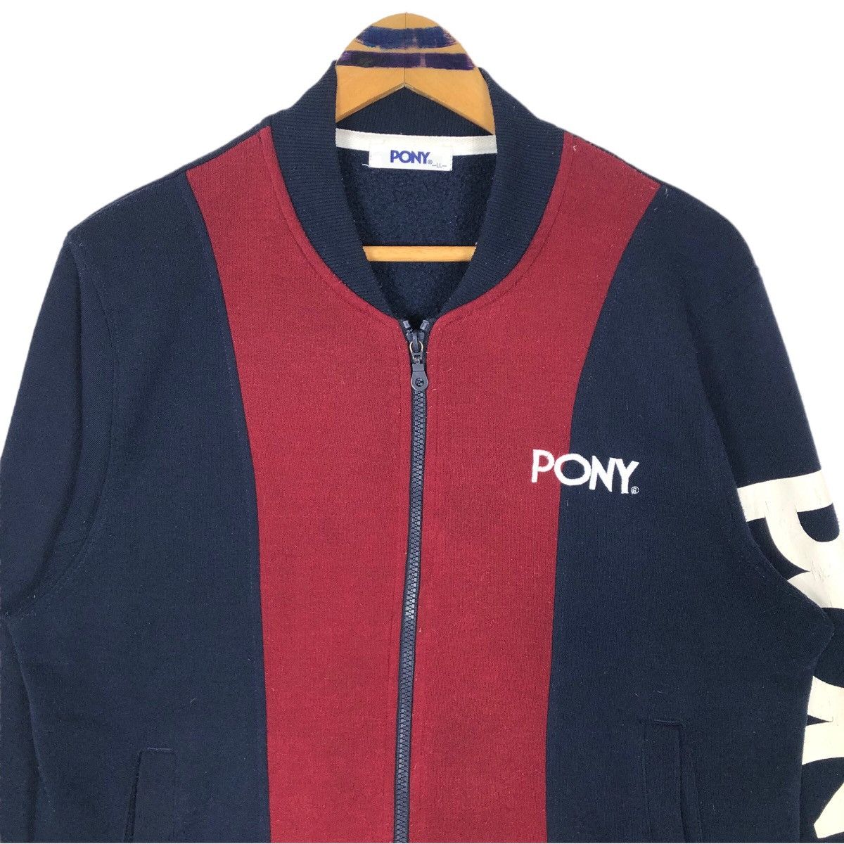 PONY Vintage Pony Full Zip Sweatshirt Spell Out Big Logo Size US L / EU 52-54 / 3 - 6 Thumbnail