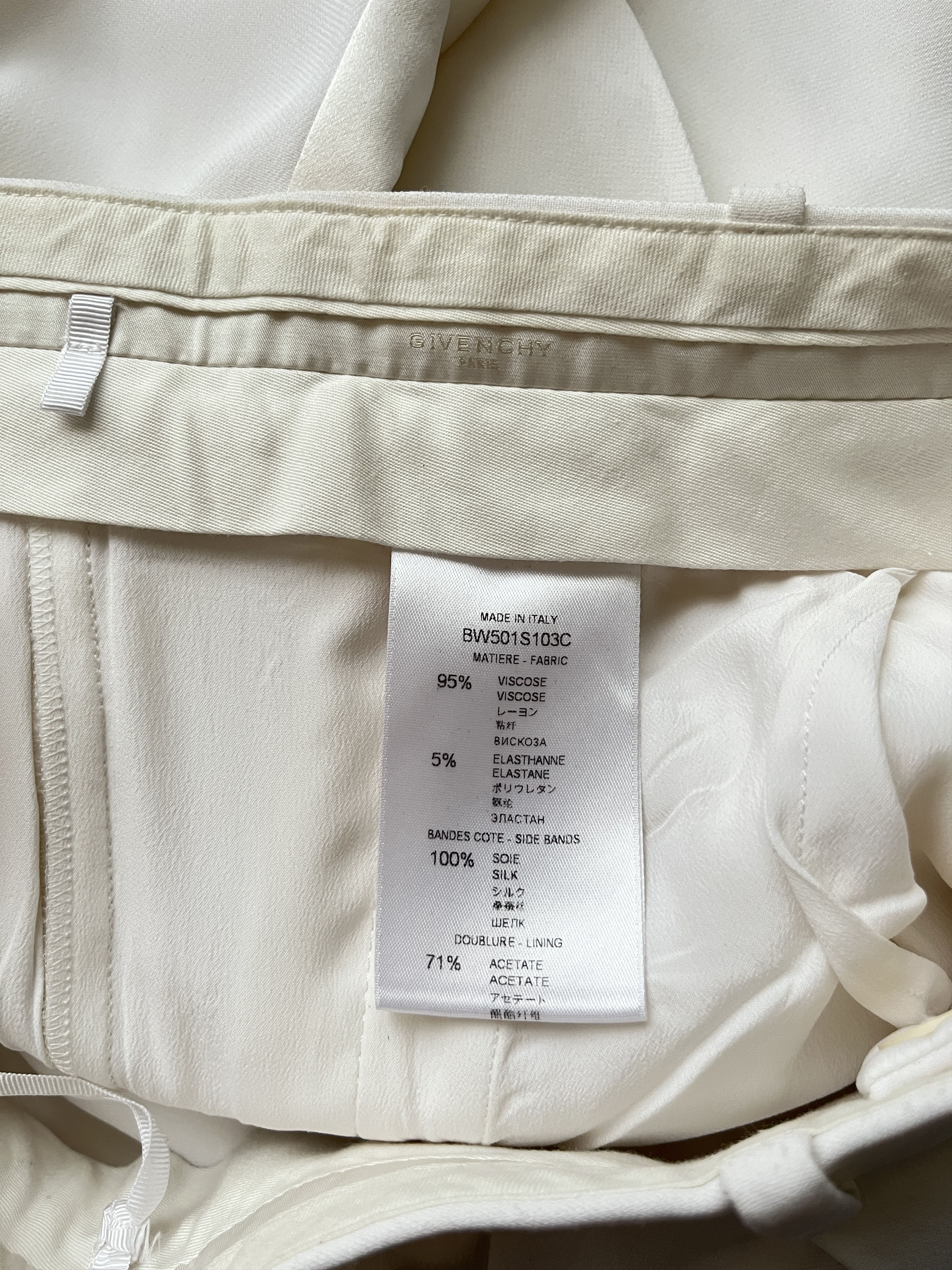 Givenchy ⚡️QUICK SALE⚡️Givenchy White Wide Pants Trousers Size 27" / US 4 / IT 40 - 4 Thumbnail