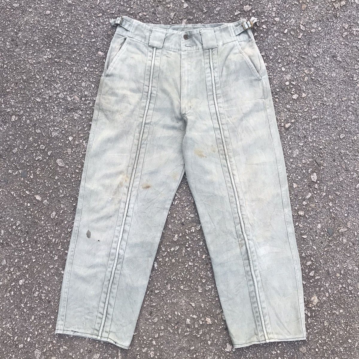 Japanese Brand Vintage Japanese Brand Dirty Buckle Side Trousers Pants Size US 32 / EU 48 - 1 Thumbnail
