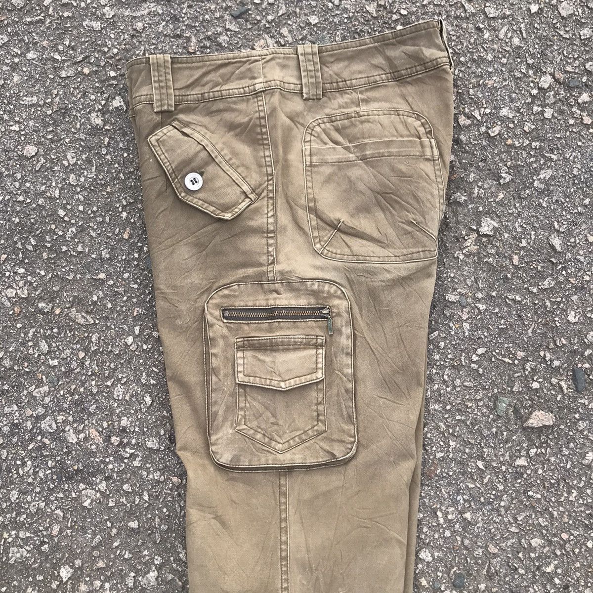 Japanese Brand Vintage Japanese Brand Faded Tactical Cargo Pants Size US 31 - 13 Thumbnail